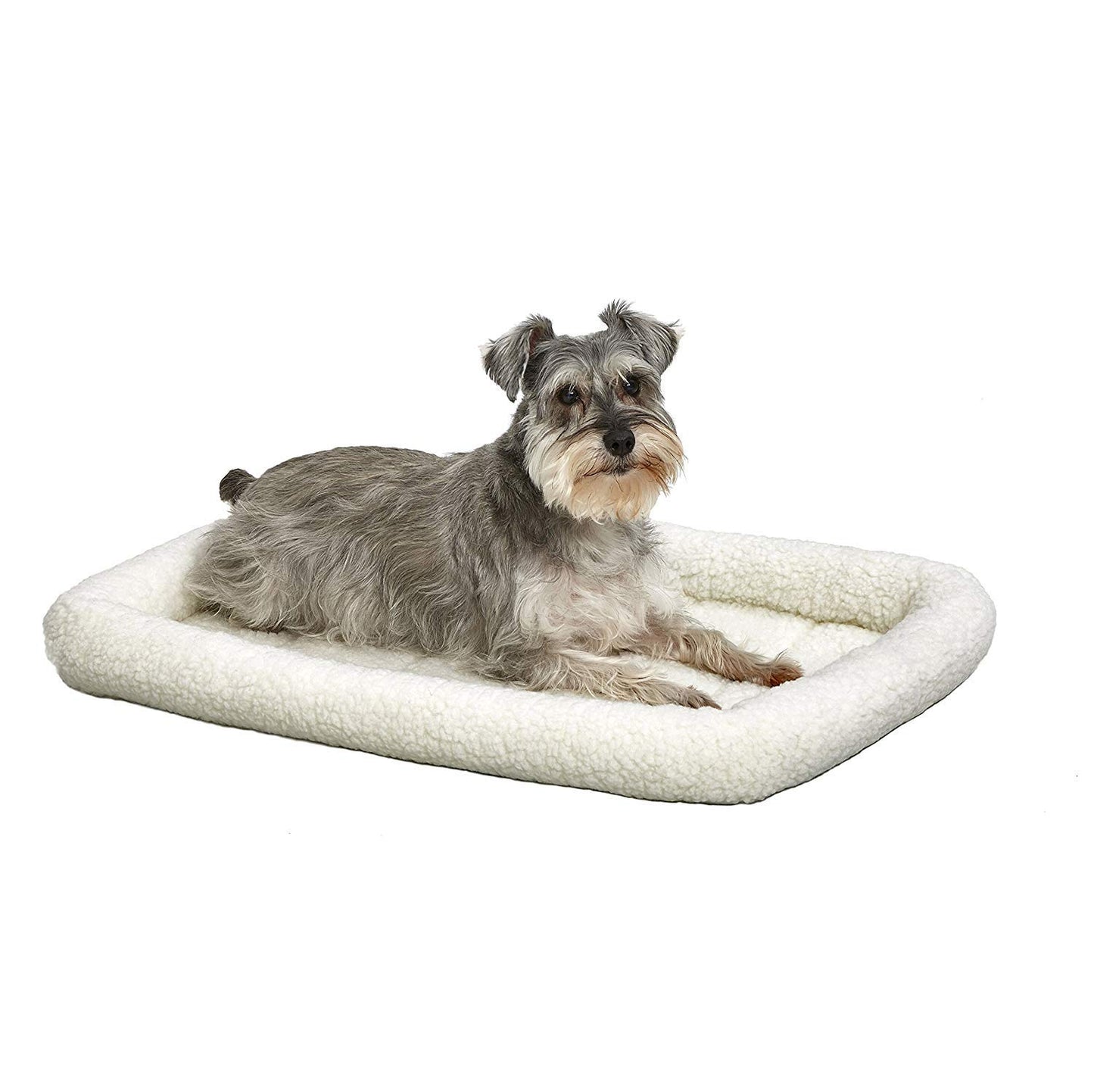 MidWest Homes for Pets QuietTime XXS Dog Bed – Cinnamon Faux Fur Bolster, Ultra-Soft and Machine Washable, Fits 18-Inch Crates and Carriers, for Small Dogs and Cats