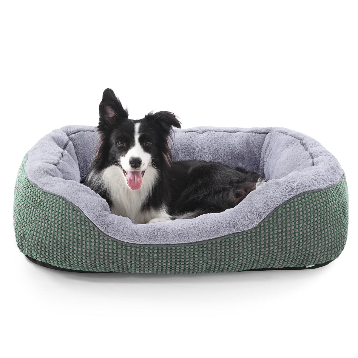 INVENHO Medium Dog Beds for Medium Dogs Washable, Rectangle Dog Bed Medium Size Dog, Orthopedic Dog Bed, Warming Soft Calming Sleeping Puppy Bed Durable Pet Bed with Anti-Slip Bottom M(30"x24"x9")