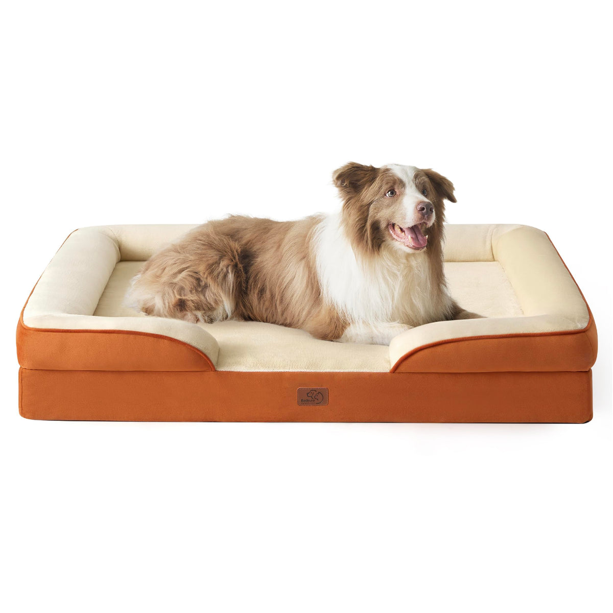 Bedsure Orthopedic Dog Bed Medium Size Dogs - Washable Small Medium Dog Cat Bed Waterproof, Comfort Cats Couch Sofa with Washable Removable Cover, Pets Bed with Nonskid Bottom, Grey, 28"