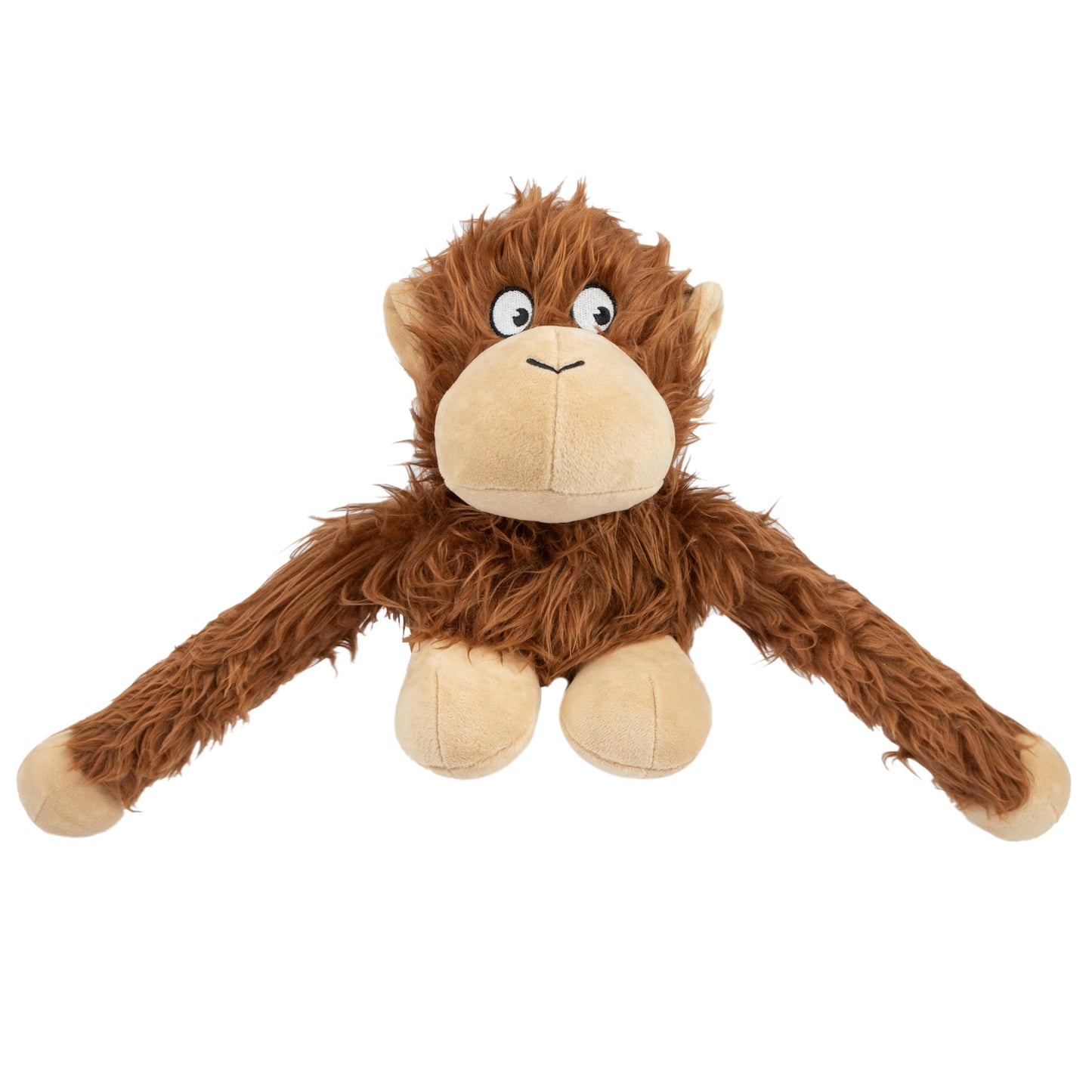 Best Pet Supplies Interactive Squeaky Dog Chew Toy, Ideal Dog Toys for Chewers, Small, Medium & Large Dogs, and Fetch Lovers - Crinkle Chicken (Brown), Large