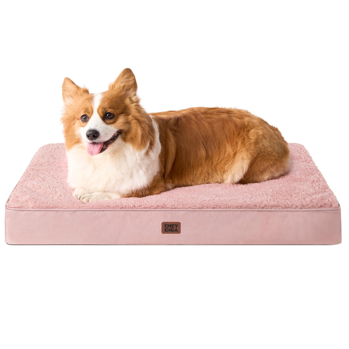 EHEYCIGA Orthopedic XL Dog Beds for Extra Large Dogs with Removable Washable Cover for Crate, Grey, 41x27