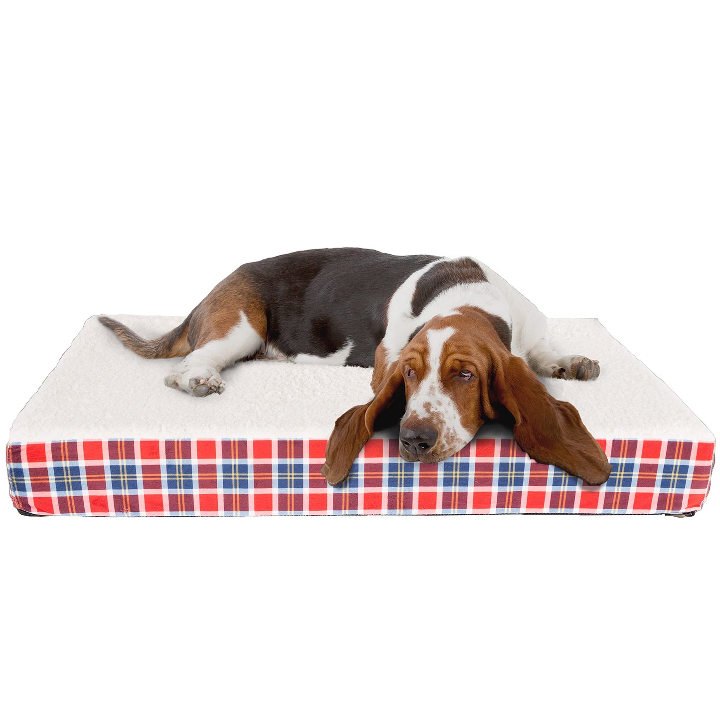 Orthopedic Dog Bed - 2-Layer Memory Foam Crate Mat with Machine Washable Sherpa Cover - 20x15 Pet Bed for Small Dogs Up to 20lbs by PETMAKER (Gray)