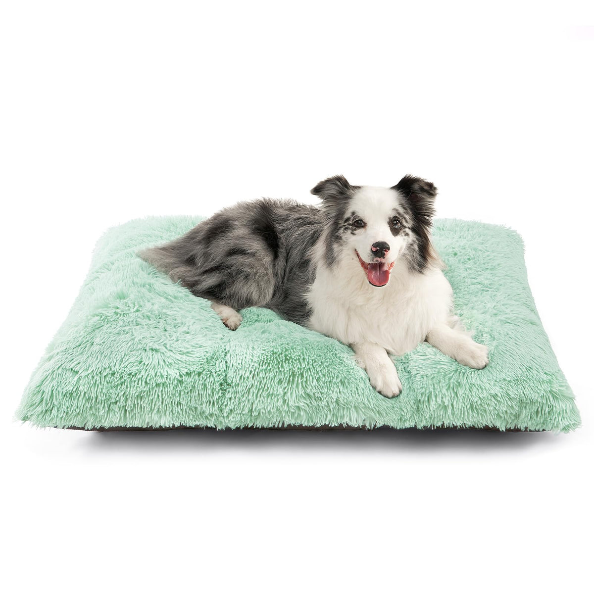 EHEYCIGA Fluffy Dog Crate Bed for Extra Large Dogs, Plush Faux Fur Pad, Calming Anti Anxiety XL Bed for Crate, Washable Soft Warm Dog Mat with Non-Slip Bottom, Grey
