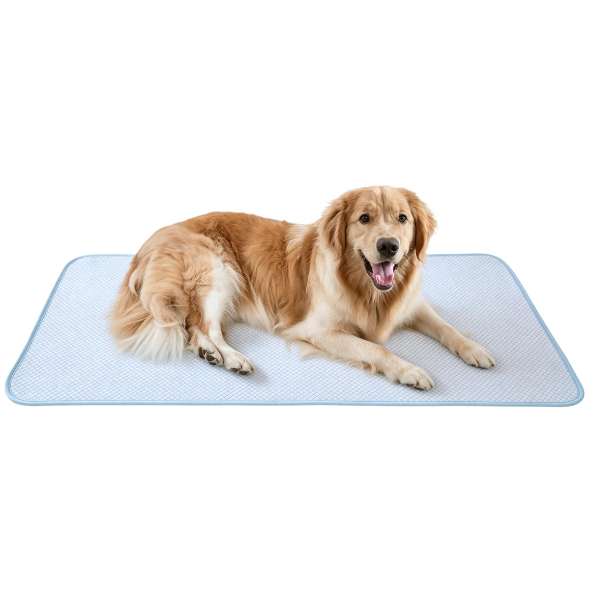 petfelix FrostEase Dog Cooling Mat, Cooling Dog Bed and Cooling Pad for Dog and Cat with Qmax 0.4 Yarn, Breathable 3D Airflow Layers, Machine Washable Non Slip Base for Pets, Blue, S, 20''*16''
