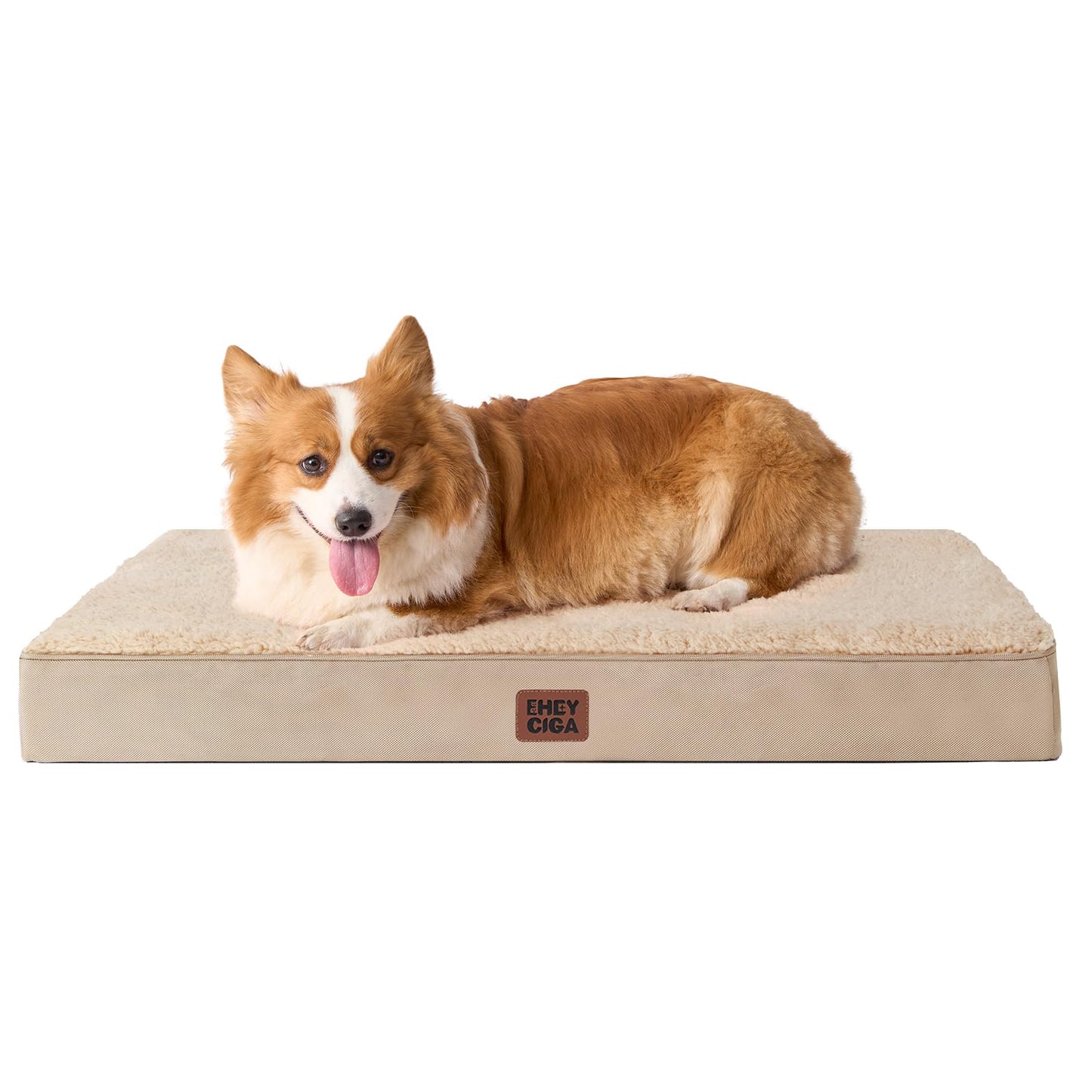 EHEYCIGA Orthopedic XL Dog Beds for Extra Large Dogs with Removable Washable Cover for Crate, Grey, 41x27