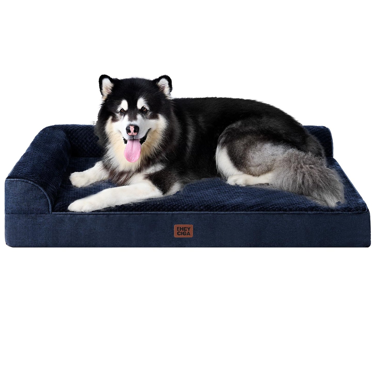 EHEYCIGA Orthopedic Dog Bed Medium Size Dogs, Memory Foam Dog Bed with Washable Removable Cover, Waterproof Pet Sofa Couch for Crate with Nonskid Bottom, 30x20x6, Grey
