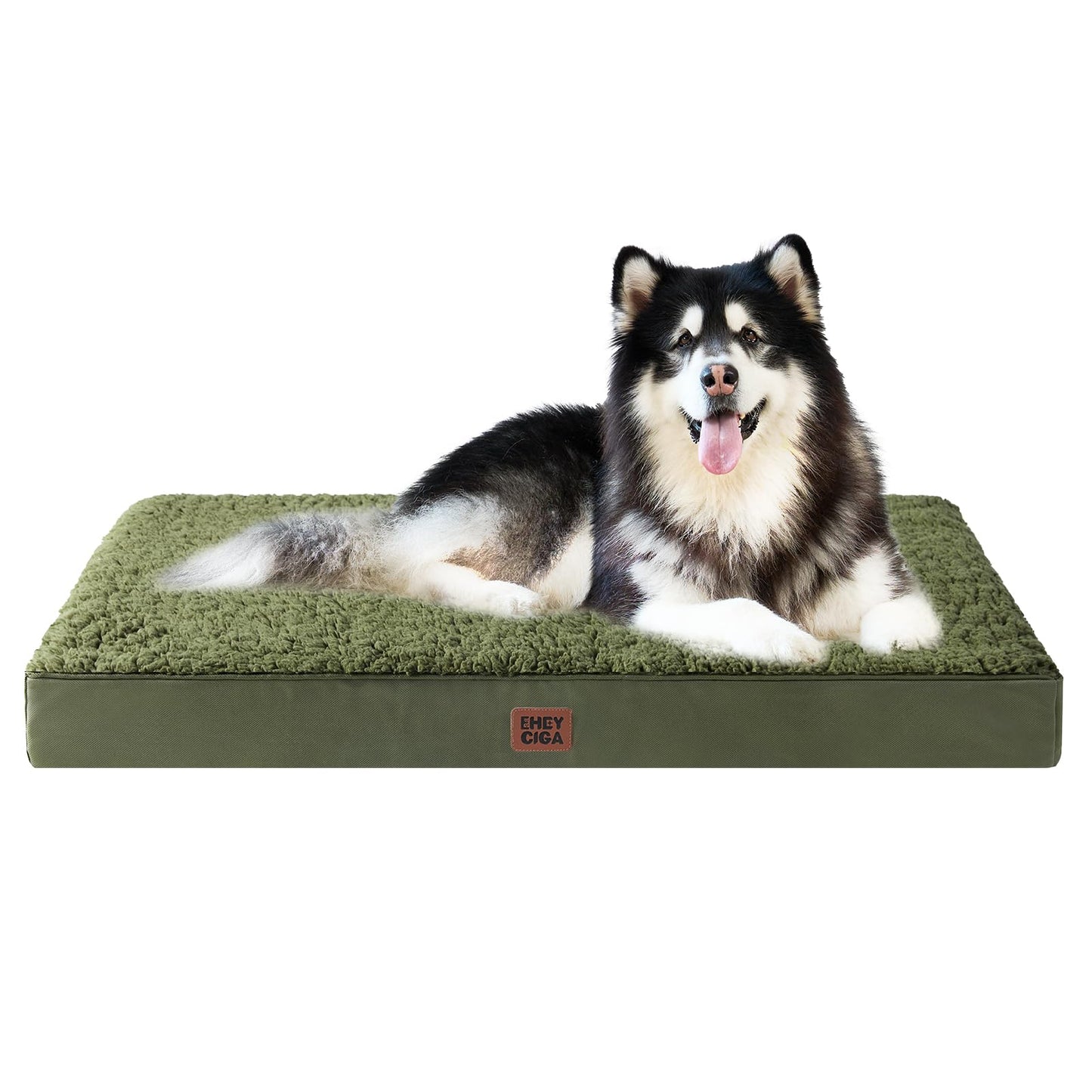 EHEYCIGA Orthopedic XL Dog Beds for Extra Large Dogs with Removable Washable Cover for Crate, Grey, 41x27