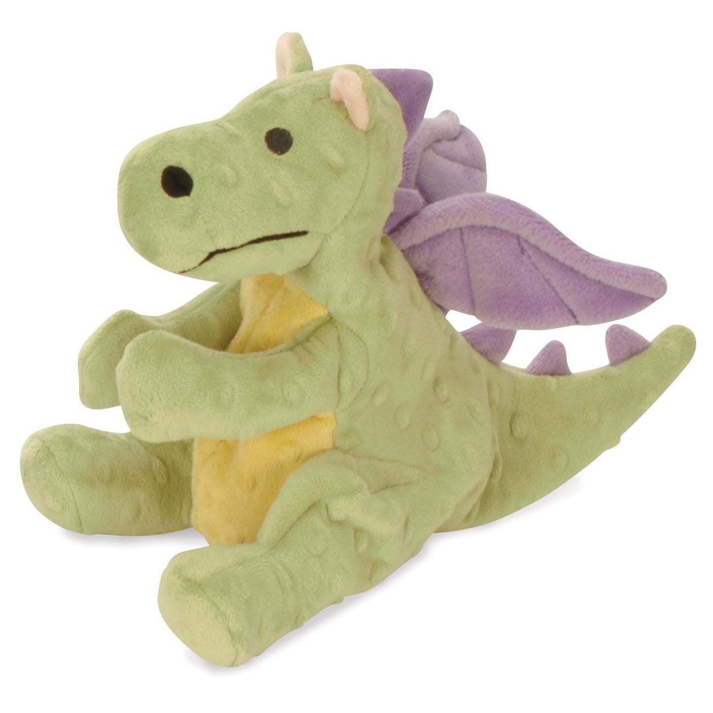 goDog Bubble Plush Dragons Squeaky Dog Toy, Chew Guard Technology - Coral, Large