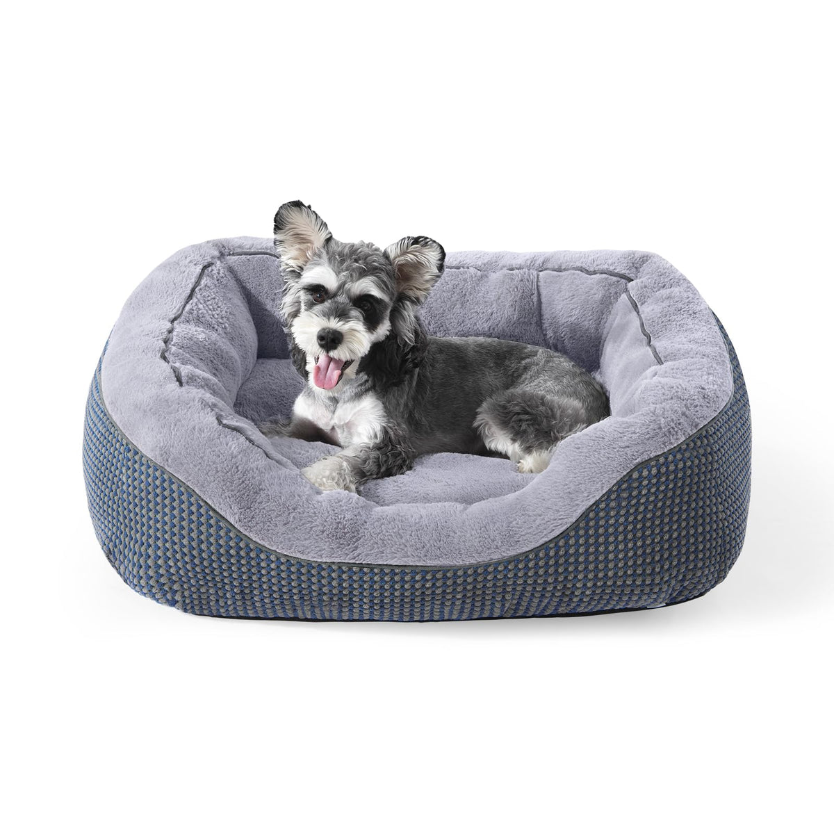 INVENHO Medium Dog Beds for Medium Dogs Washable, Rectangle Dog Bed Medium Size Dog, Orthopedic Dog Bed, Warming Soft Calming Sleeping Puppy Bed Durable Pet Bed with Anti-Slip Bottom M(30"x24"x9")