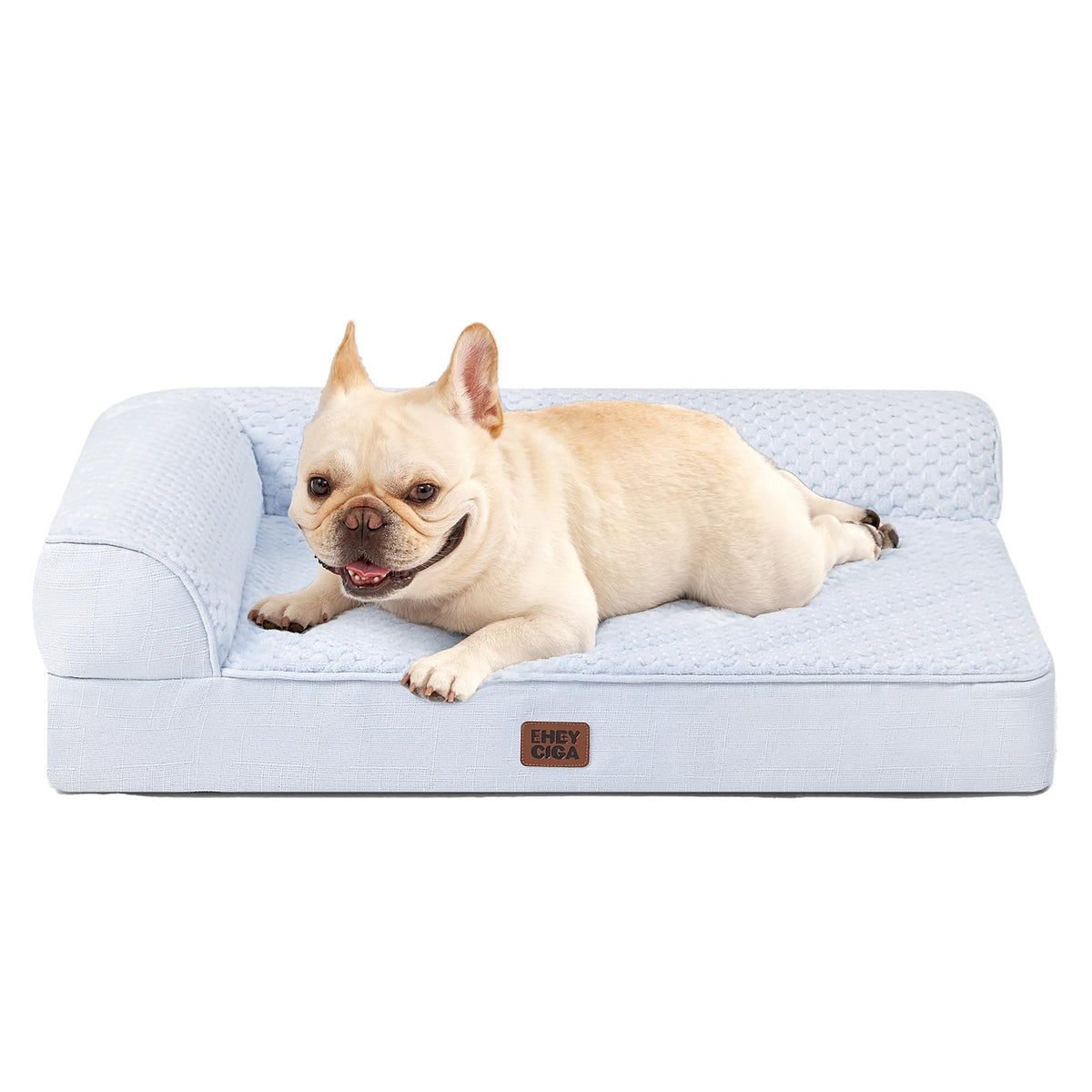 EHEYCIGA Orthopedic Dog Bed Medium Size Dogs, Memory Foam Dog Bed with Washable Removable Cover, Waterproof Pet Sofa Couch for Crate with Nonskid Bottom, 30x20x6, Grey