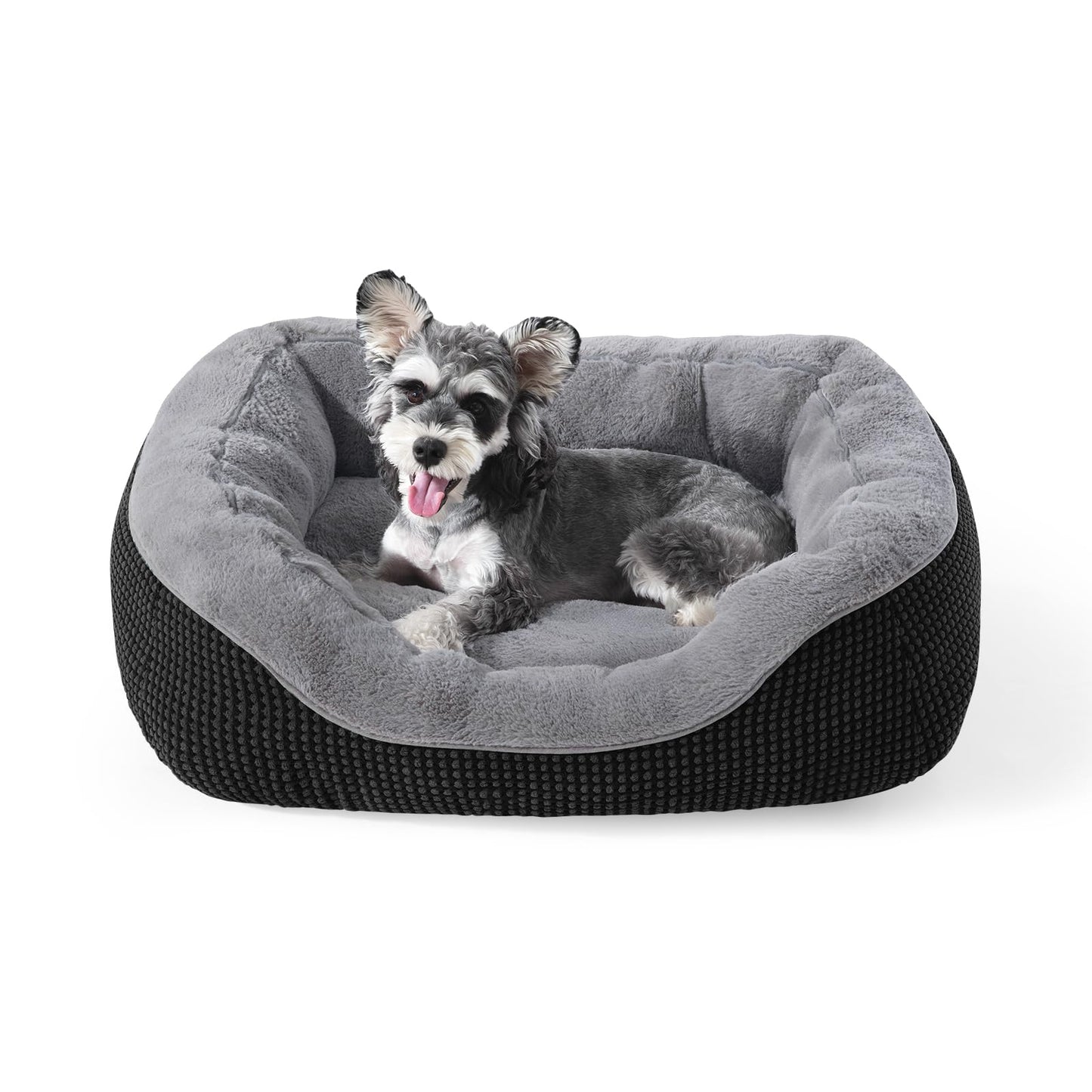 INVENHO Medium Dog Beds for Medium Dogs Washable, Rectangle Dog Bed Medium Size Dog, Orthopedic Dog Bed, Warming Soft Calming Sleeping Puppy Bed Durable Pet Bed with Anti-Slip Bottom M(30"x24"x9")