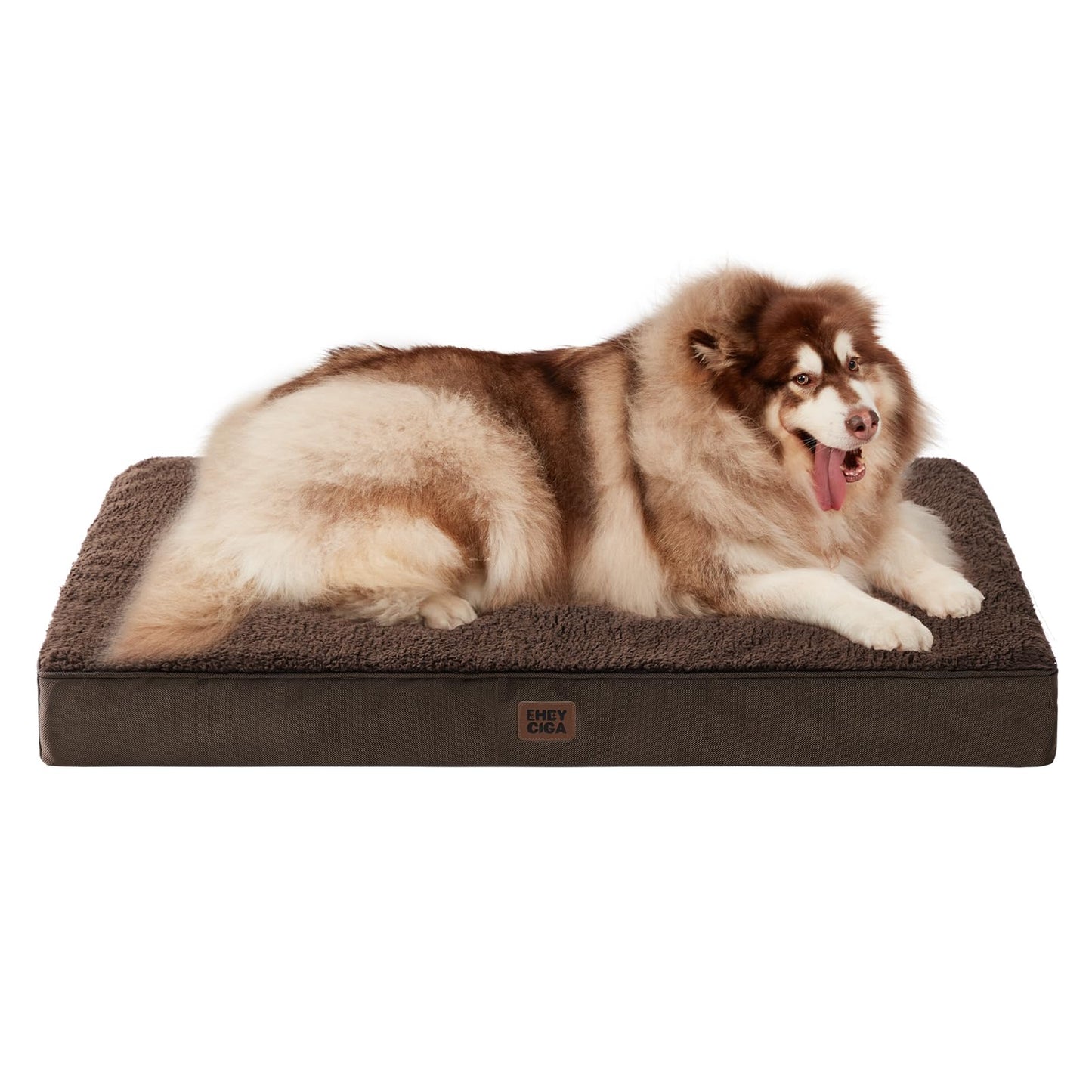 EHEYCIGA Orthopedic XL Dog Beds for Extra Large Dogs with Removable Washable Cover for Crate, Grey, 41x27