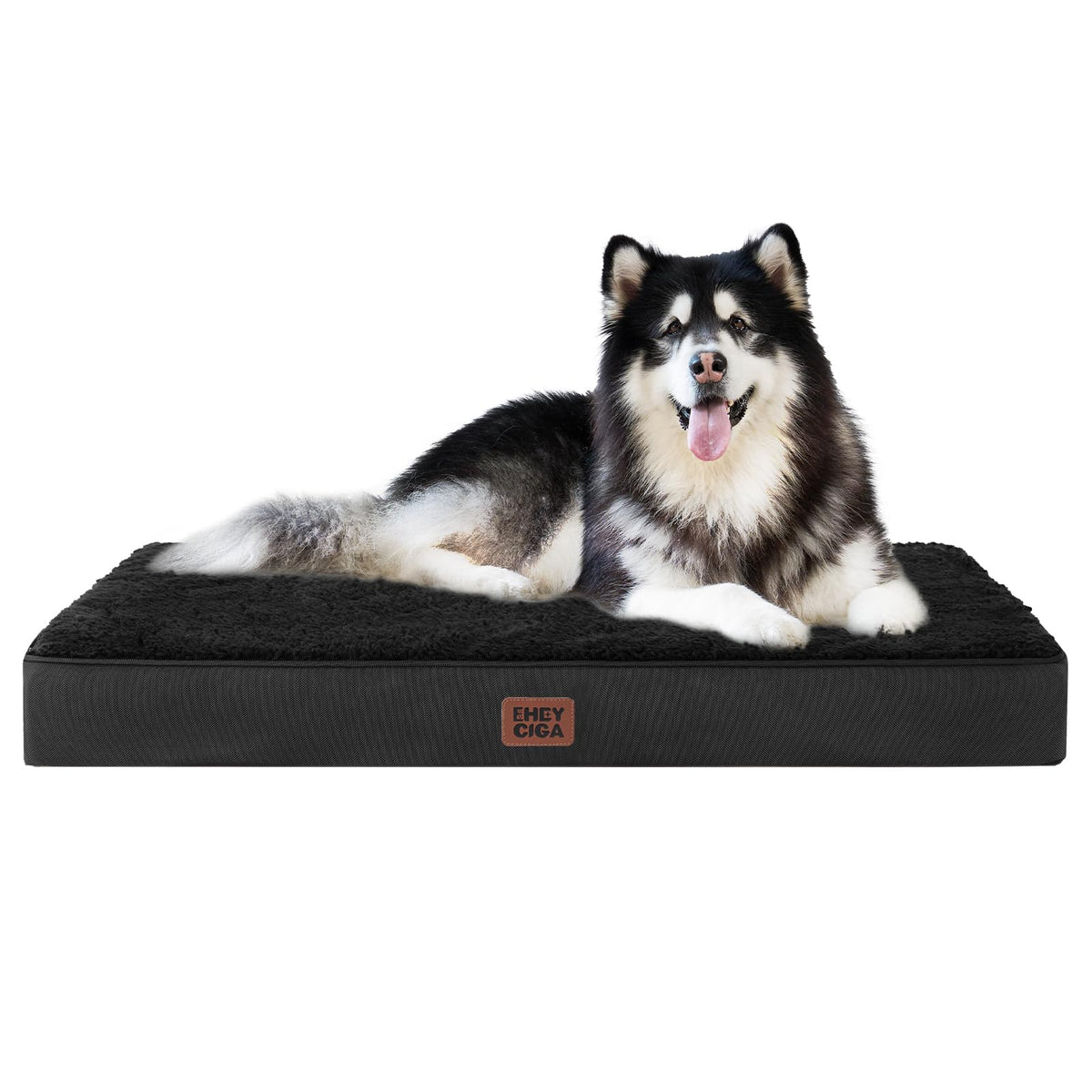 EHEYCIGA Orthopedic XL Dog Beds for Extra Large Dogs with Removable Washable Cover for Crate, Grey, 41x27