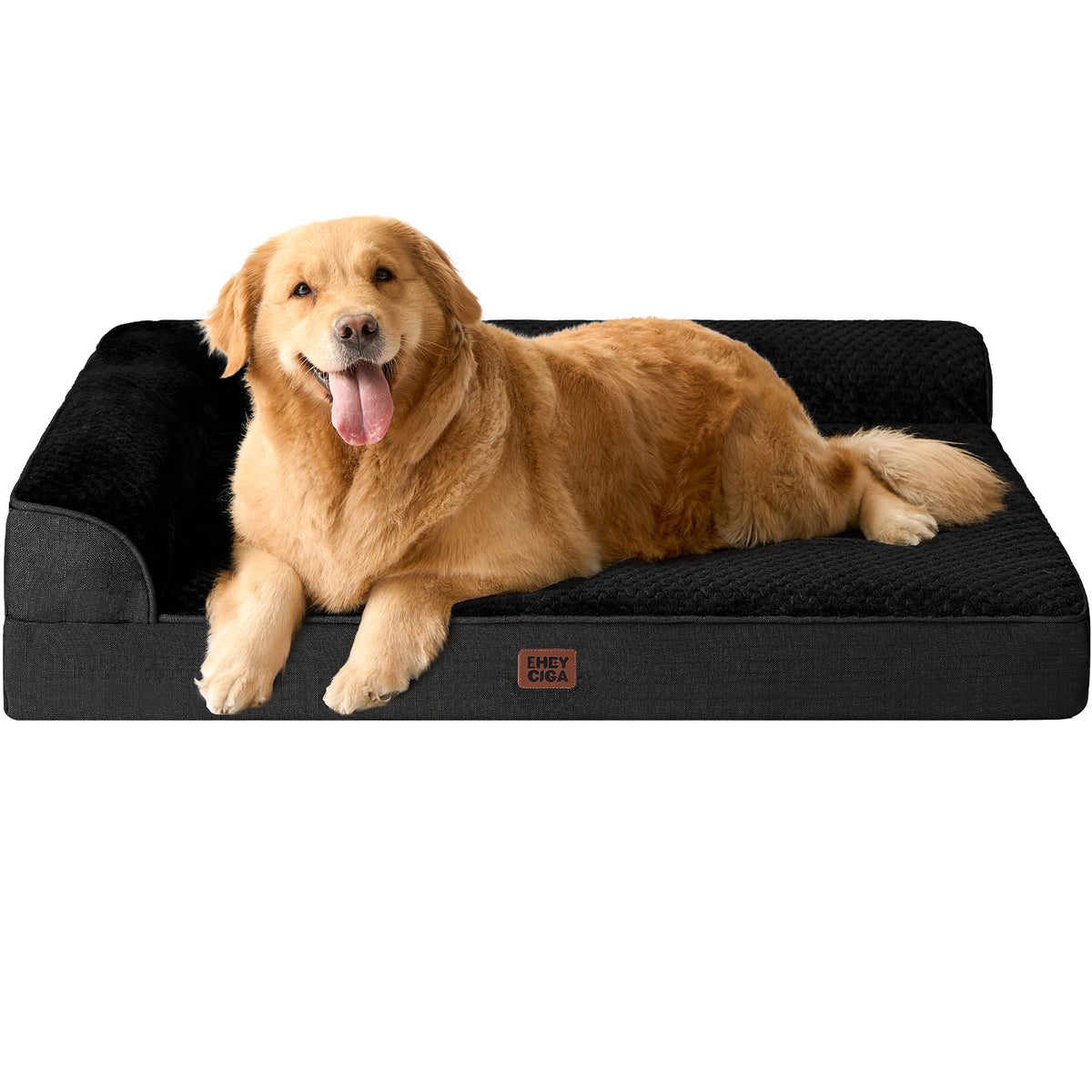 EHEYCIGA Orthopedic Dog Bed Medium Size Dogs, Memory Foam Dog Bed with Washable Removable Cover, Waterproof Pet Sofa Couch for Crate with Nonskid Bottom, 30x20x6, Grey