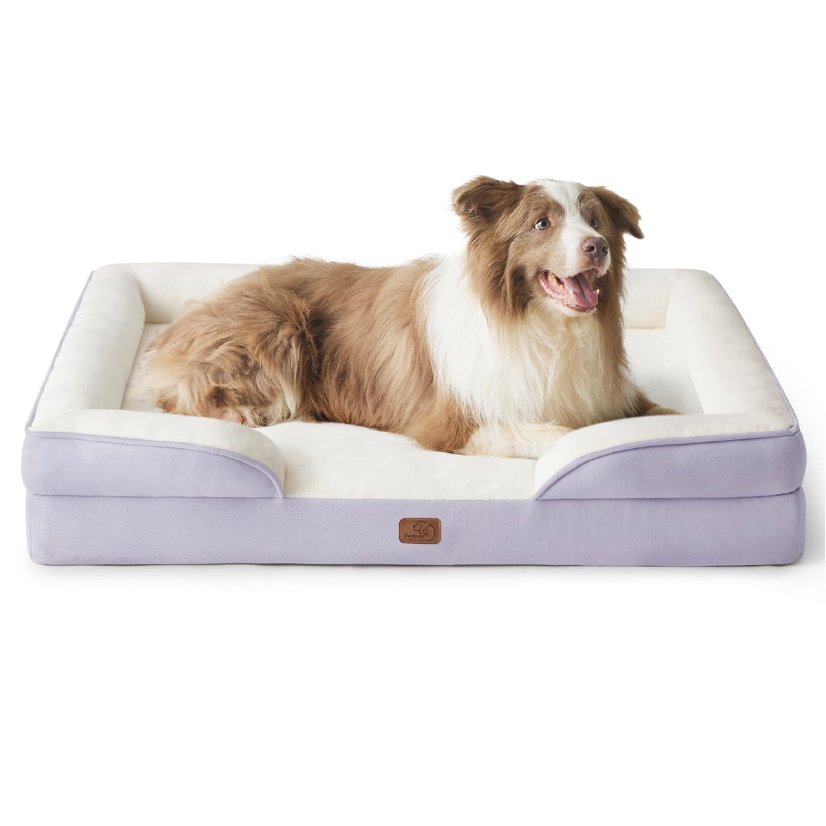 Bedsure Orthopedic Dog Bed Medium Size Dogs - Washable Small Medium Dog Cat Bed Waterproof, Comfort Cats Couch Sofa with Washable Removable Cover, Pets Bed with Nonskid Bottom, Grey, 28"