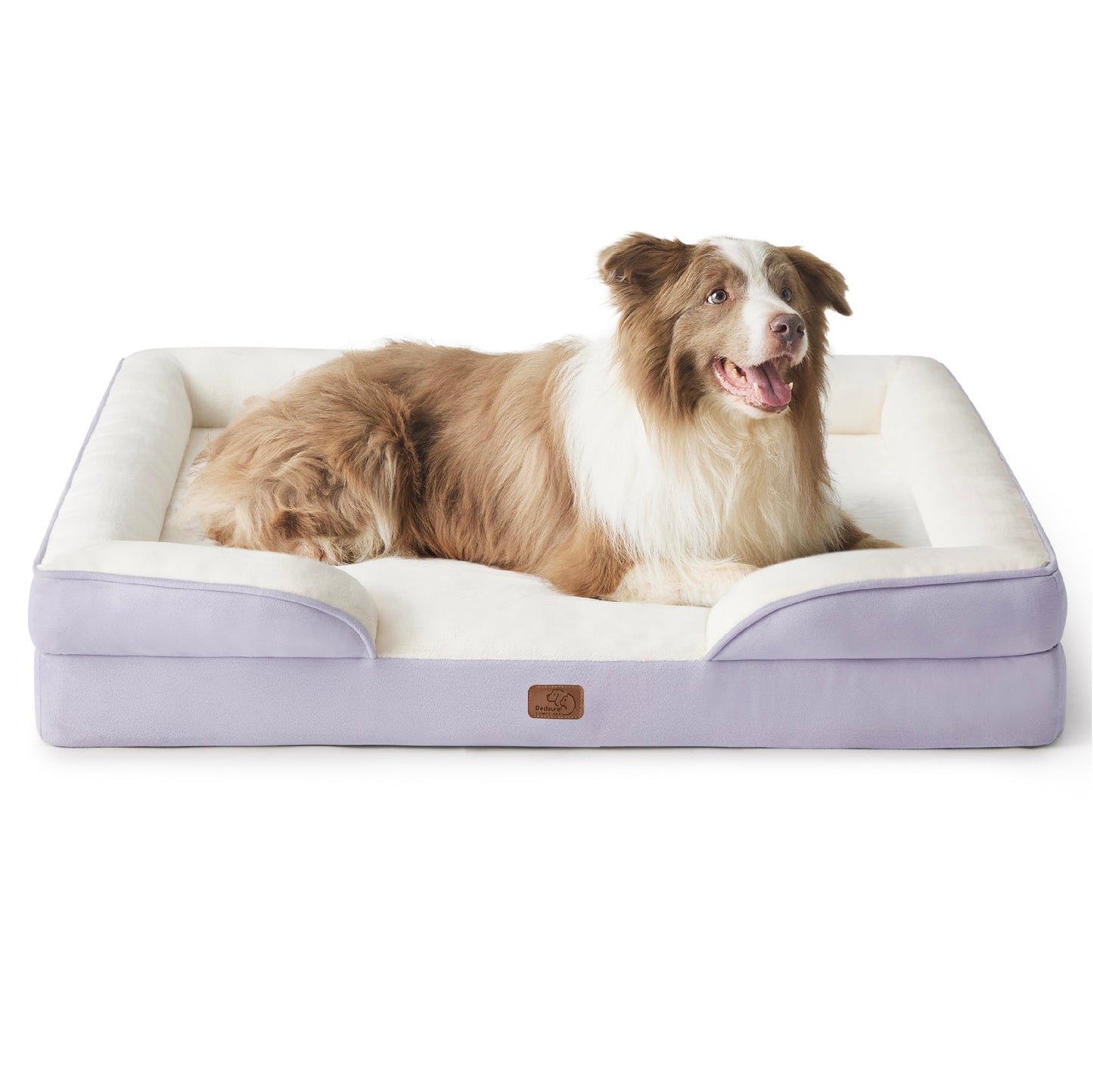 Bedsure Orthopedic Dog Beds Large Sized Dog - Washable Large Dog Cat Bed Waterproof, Comfort Dogs Couch Sofa with Washable Removable Cover, Pet Bed with Nonskid Bottom, Grey, 35"