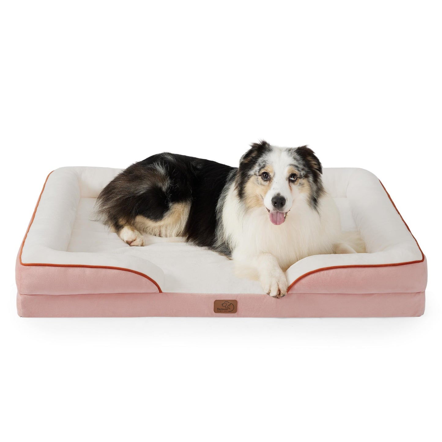 Bedsure Orthopedic Dog Beds Large Sized Dog - Washable Large Dog Cat Bed Waterproof, Comfort Dogs Couch Sofa with Washable Removable Cover, Pet Bed with Nonskid Bottom, Grey, 35"