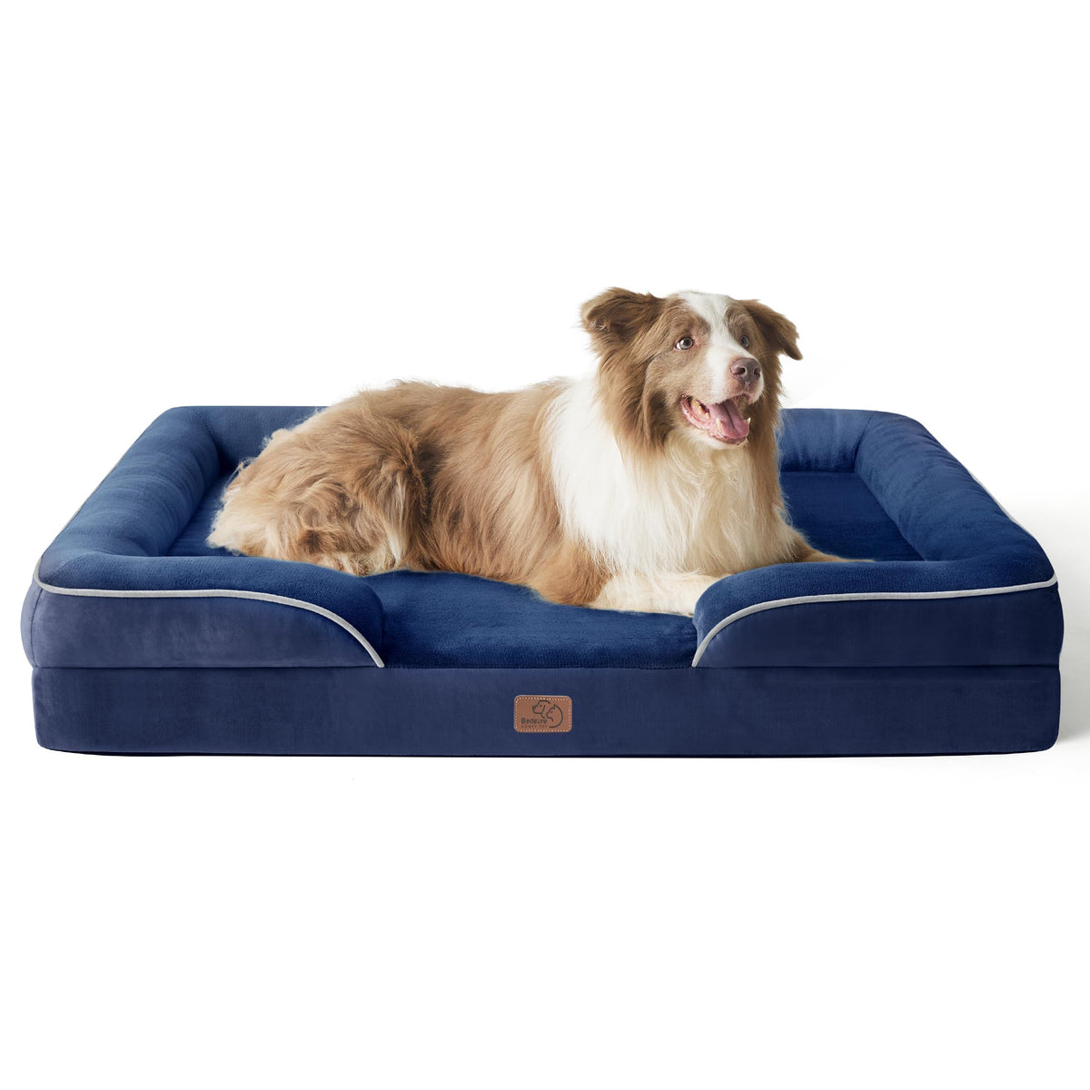 Bedsure Orthopedic Dog Bed Medium Size Dogs - Washable Small Medium Dog Cat Bed Waterproof, Comfort Cats Couch Sofa with Washable Removable Cover, Pets Bed with Nonskid Bottom, Grey, 28"