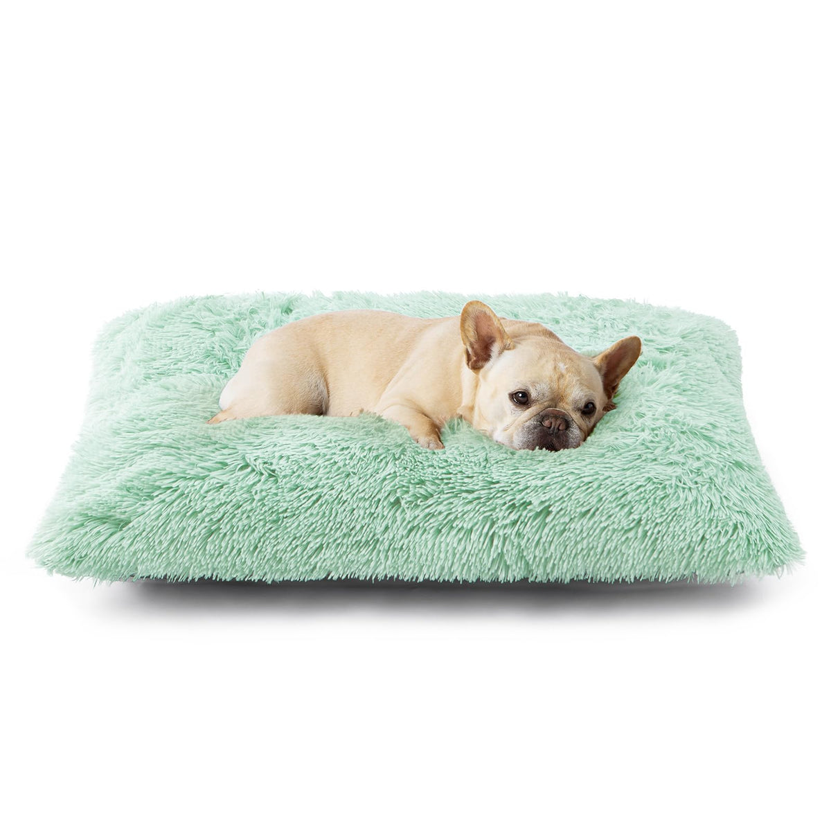 EHEYCIGA Fluffy Dog Crate Bed for Extra Large Dogs, Plush Faux Fur Pad, Calming Anti Anxiety XL Bed for Crate, Washable Soft Warm Dog Mat with Non-Slip Bottom, Grey