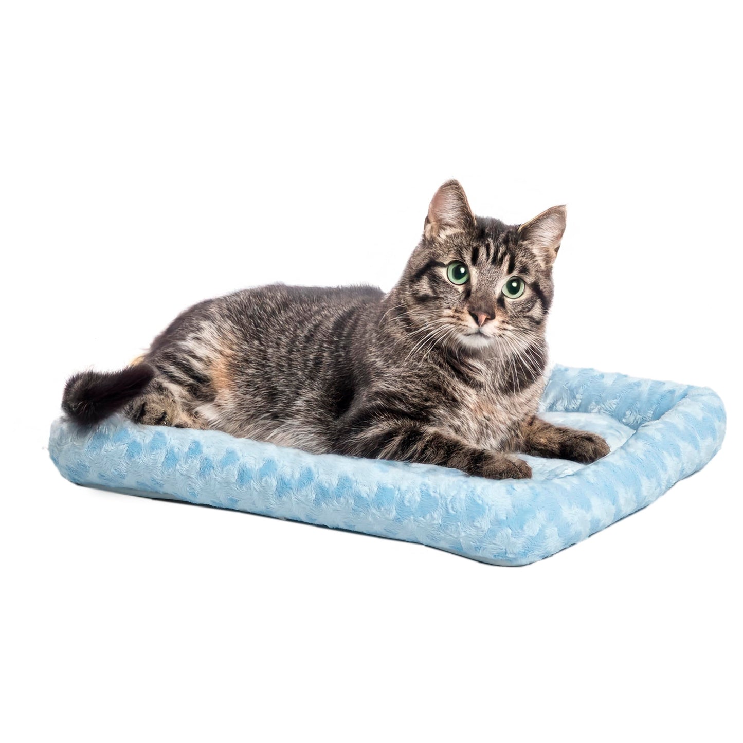MidWest Homes for Pets QuietTime XXS Dog Bed - Gray Faux Fur Bolster, Ultra-Soft and Machine Washable, Fits 18-Inch Crates and Carriers, for Small Dogs and Cats