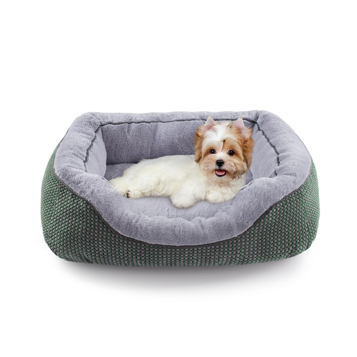 INVENHO Medium Dog Beds for Medium Dogs Washable, Rectangle Dog Bed Medium Size Dog, Orthopedic Dog Bed, Warming Soft Calming Sleeping Puppy Bed Durable Pet Bed with Anti-Slip Bottom M(30"x24"x9")