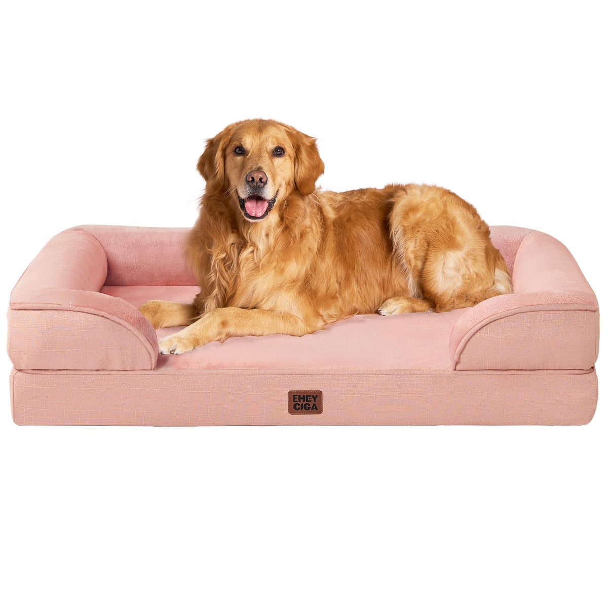EHEYCIGA Orthopedic Dog Beds for Extra Large Dogs 44x32Inch, Waterproof Memory Foam XL Pet Bed with Sides, Non-Slip and Egg-Crate Foam Big Dog Couch Bed with Washable Removable Cover, Grey
