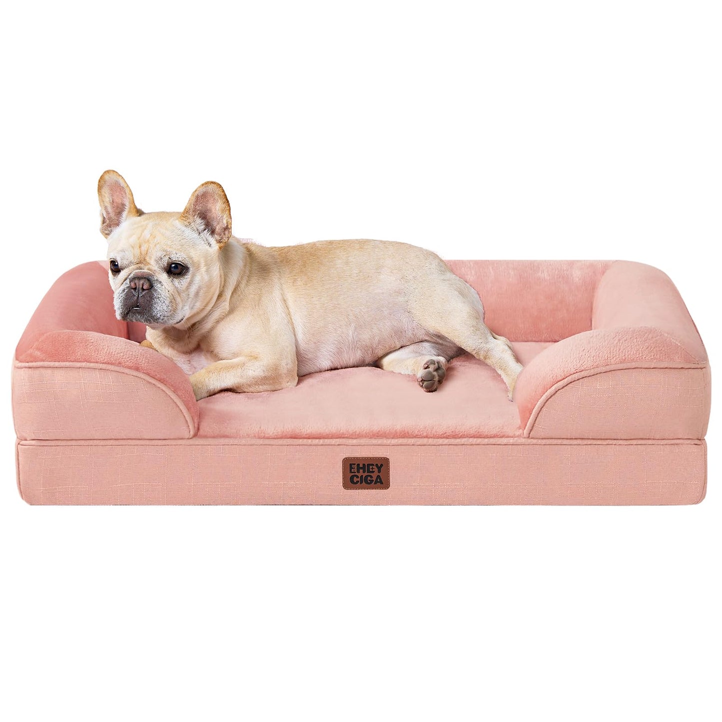 EHEYCIGA Orthopedic Dog Beds for Extra Large Dogs 44x32Inch, Waterproof Memory Foam XL Pet Bed with Sides, Non-Slip and Egg-Crate Foam Big Dog Couch Bed with Washable Removable Cover, Grey