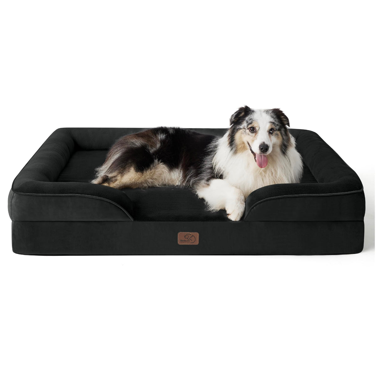 Bedsure Orthopedic Dog Bed Medium Size Dogs - Washable Small Medium Dog Cat Bed Waterproof, Comfort Cats Couch Sofa with Washable Removable Cover, Pets Bed with Nonskid Bottom, Grey, 28"