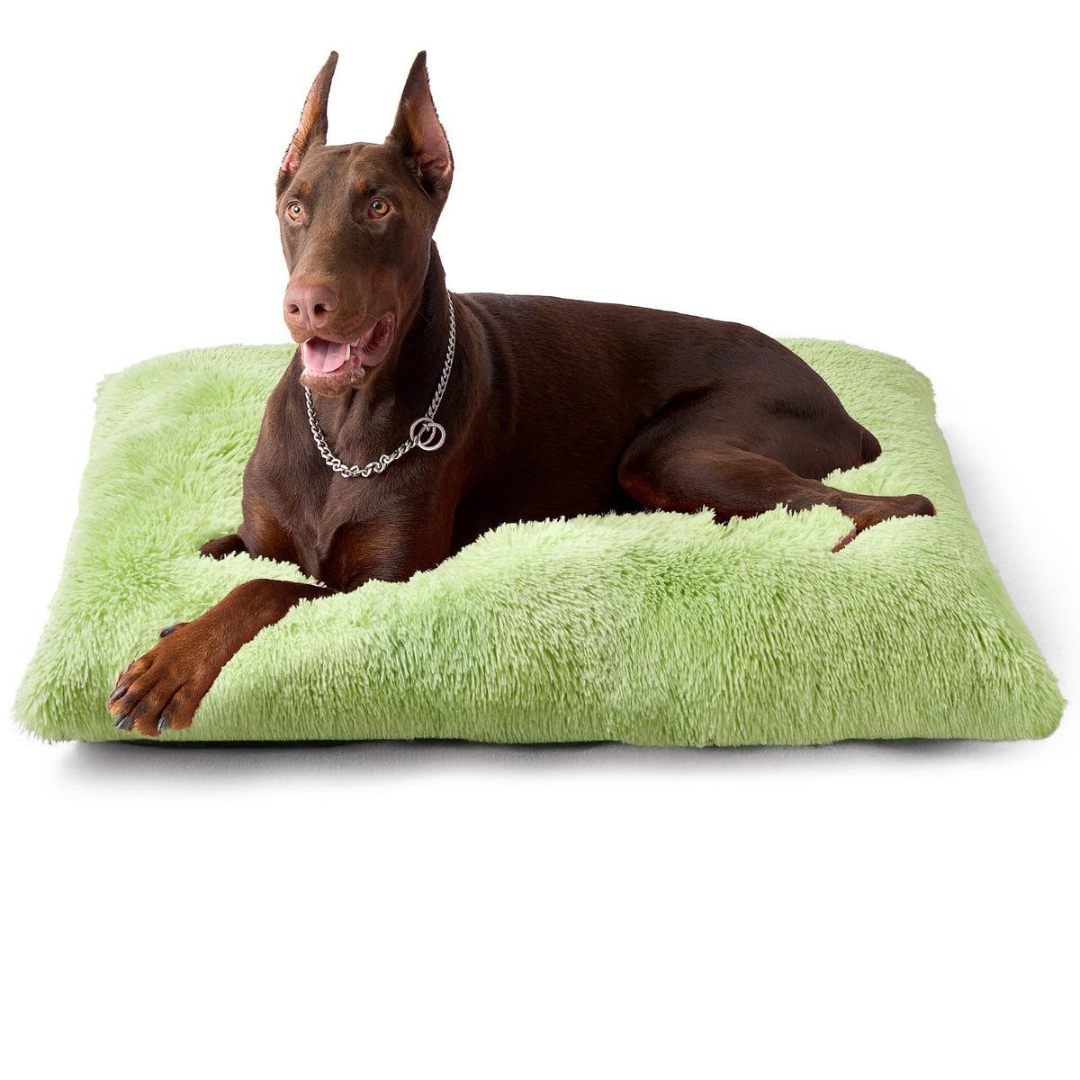 EHEYCIGA Fluffy Dog Crate Bed for Extra Large Dogs, Plush Faux Fur Pad, Calming Anti Anxiety XL Bed for Crate, Washable Soft Warm Dog Mat with Non-Slip Bottom, Grey