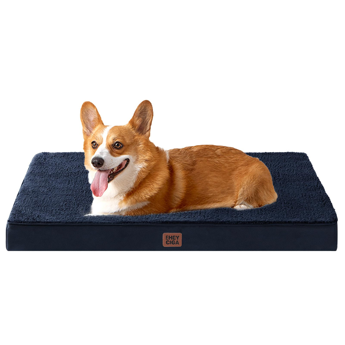 EHEYCIGA Orthopedic XL Dog Beds for Extra Large Dogs with Removable Washable Cover for Crate, Grey, 41x27