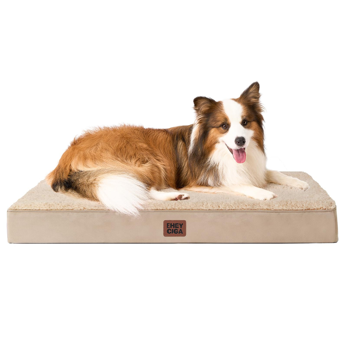 EHEYCIGA Orthopedic XL Dog Beds for Extra Large Dogs with Removable Washable Cover for Crate, Grey, 41x27