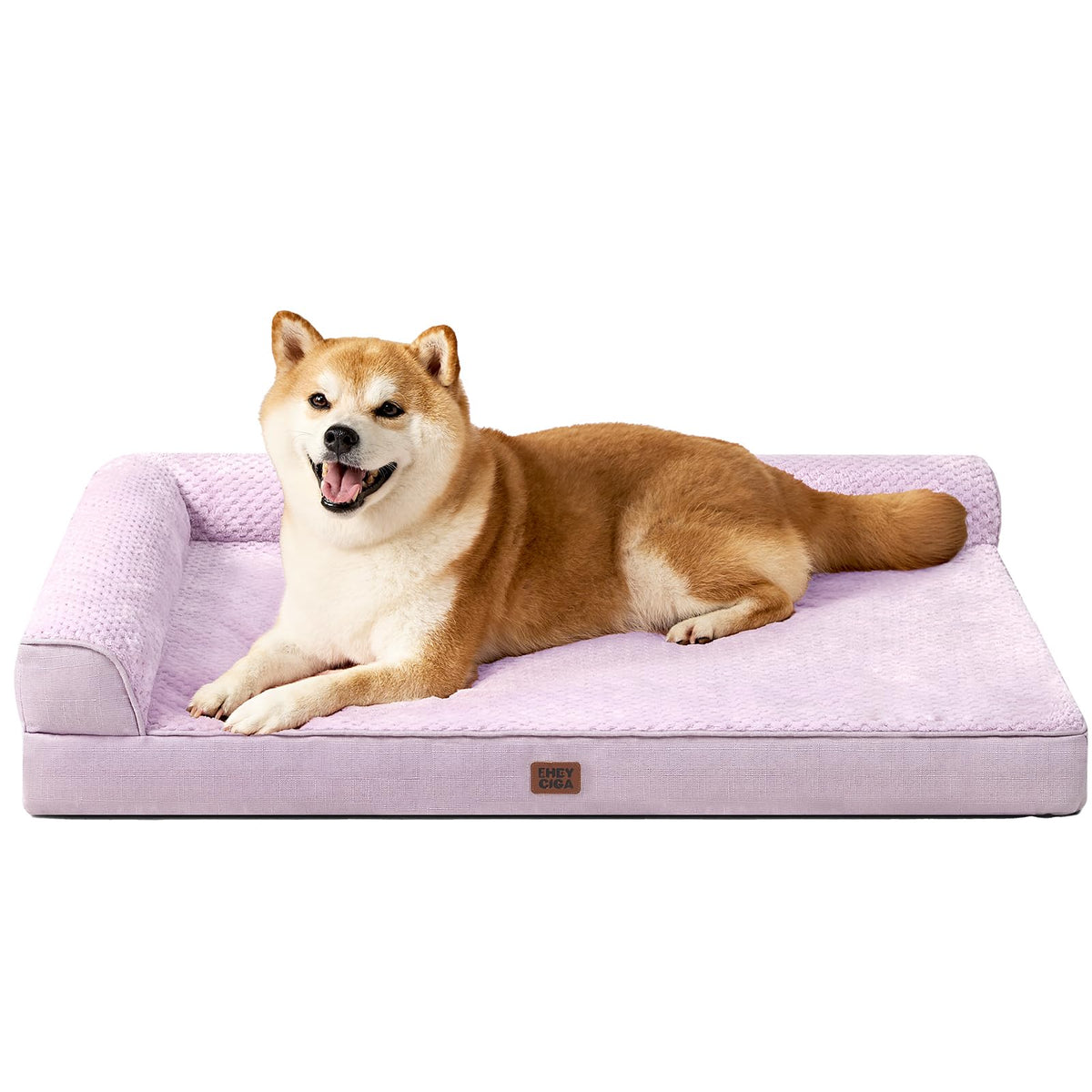 EHEYCIGA Orthopedic Dog Bed Medium Size Dogs, Memory Foam Dog Bed with Washable Removable Cover, Waterproof Pet Sofa Couch for Crate with Nonskid Bottom, 30x20x6, Grey