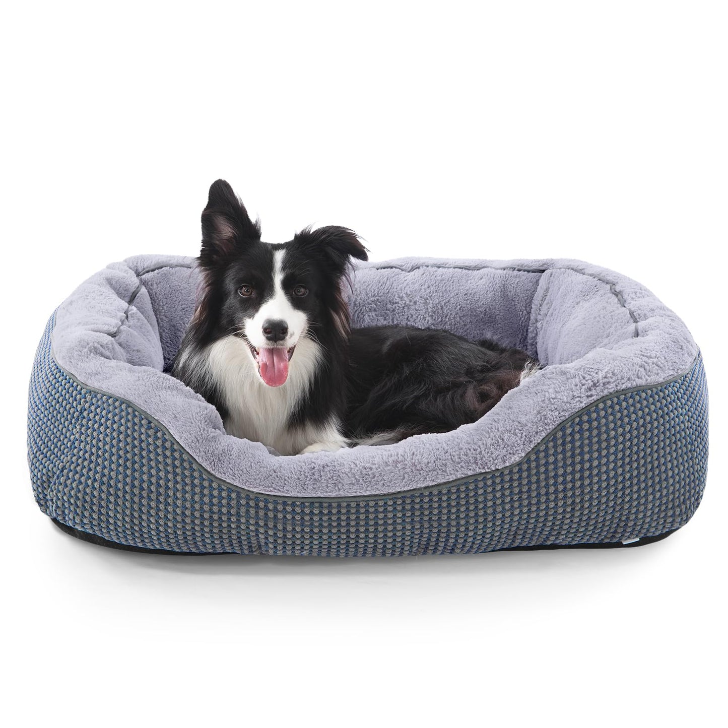 INVENHO Medium Dog Beds for Medium Dogs Washable, Rectangle Dog Bed Medium Size Dog, Orthopedic Dog Bed, Warming Soft Calming Sleeping Puppy Bed Durable Pet Bed with Anti-Slip Bottom M(30"x24"x9")
