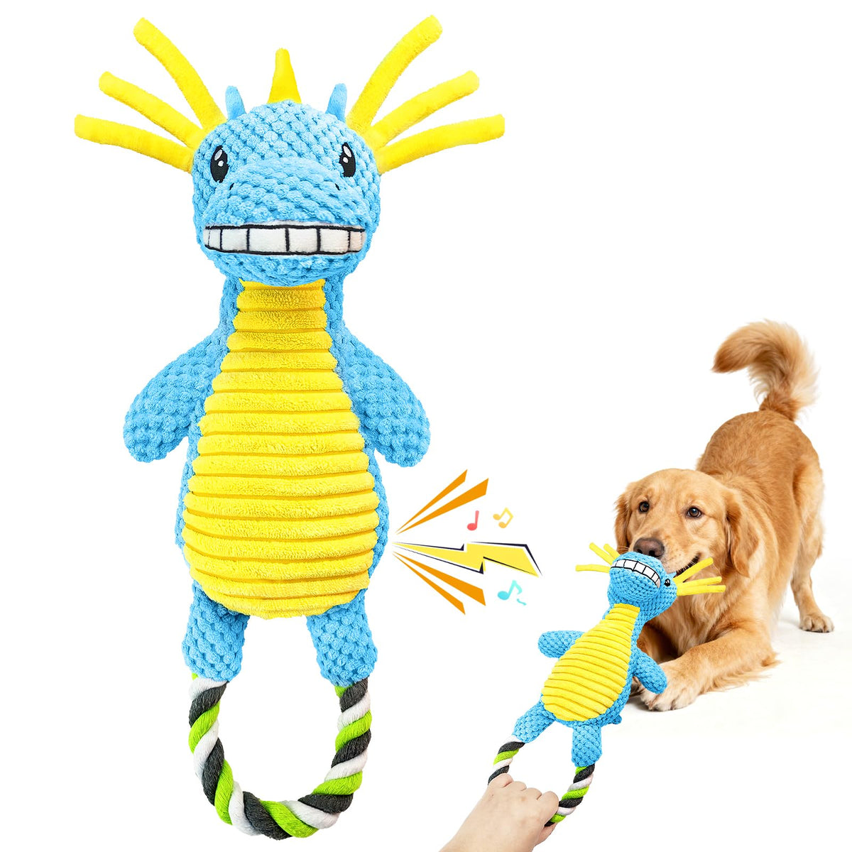 Fuufome Squeaky Plush Dog Toys, Soft Fabric Toys for Puppy, Small and Medium Dogs, Interactive Daily Companionship Training Reward Birthday Gift