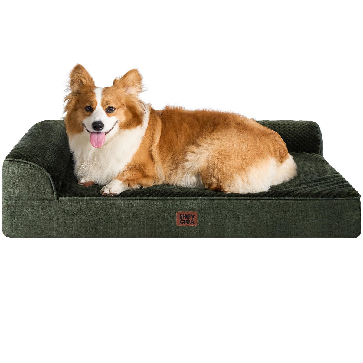 EHEYCIGA Orthopedic Dog Bed Medium Size Dogs, Memory Foam Dog Bed with Washable Removable Cover, Waterproof Pet Sofa Couch for Crate with Nonskid Bottom, 30x20x6, Grey
