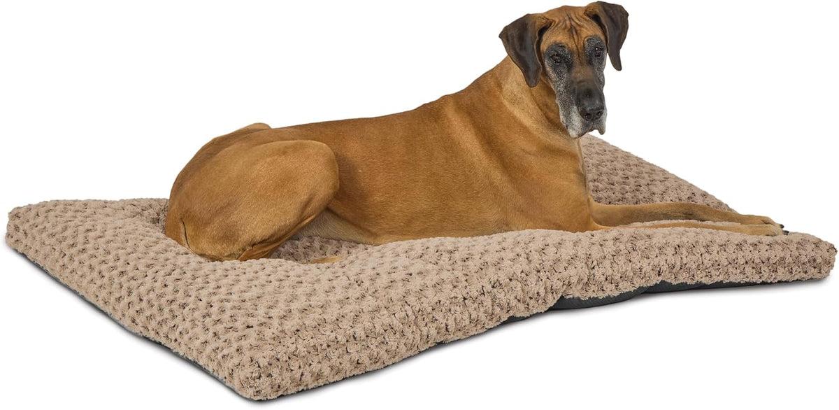 MidWest Homes for Pets Small QuietTime Deluxe Gray Ombré Swirl Plush Pet Bed, Machine Washable, Non-Skid Bottom, Soft Crate Mat for 24-inch Crates