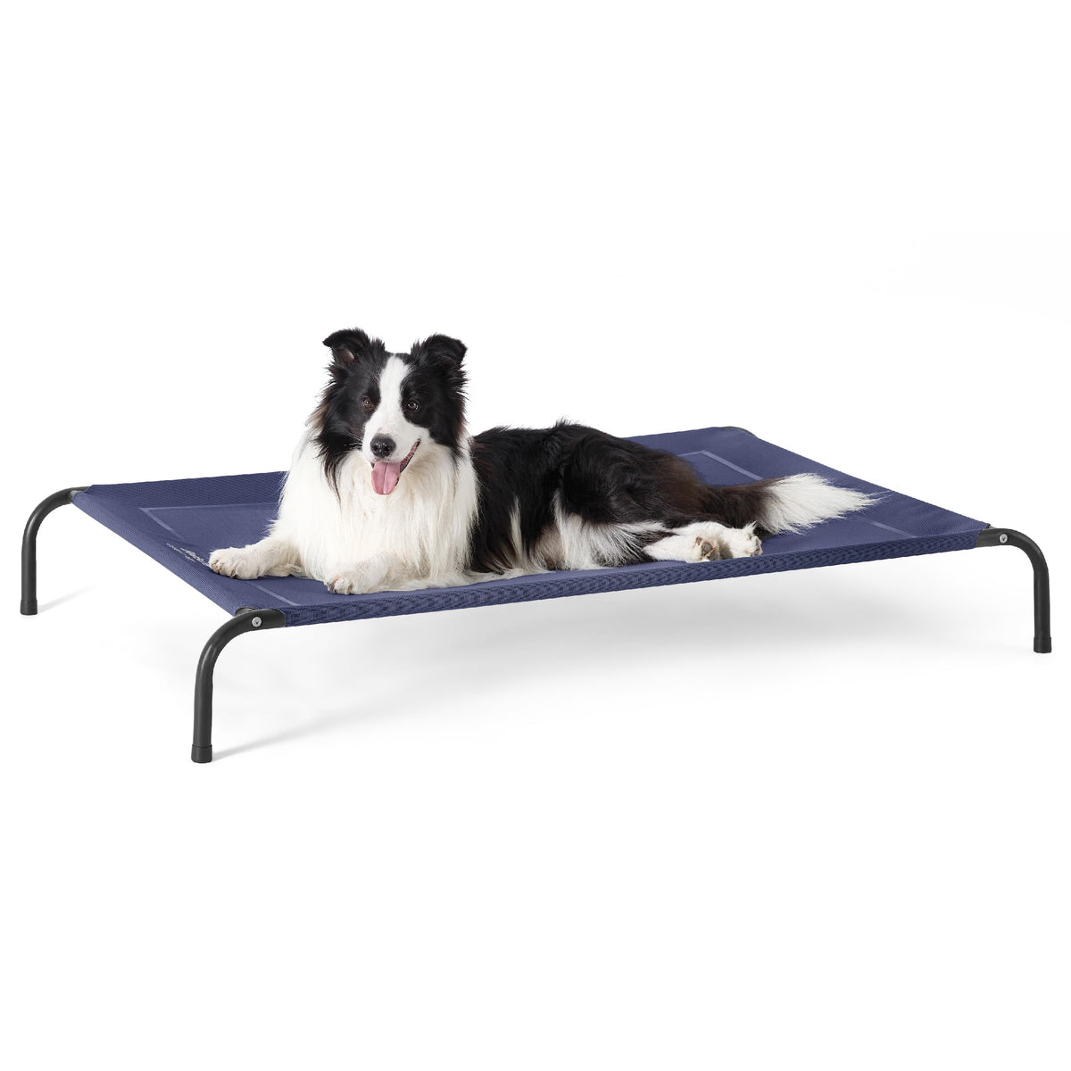 Bedsure Outdoor Elevated Cooling Dog Bed Large Sized Dog, 49in Grey | Portable raised camping pet cot hammock,Breathable Teslin mesh,Weather resistant,For large pets up to 85 lbs,Easy to assemble