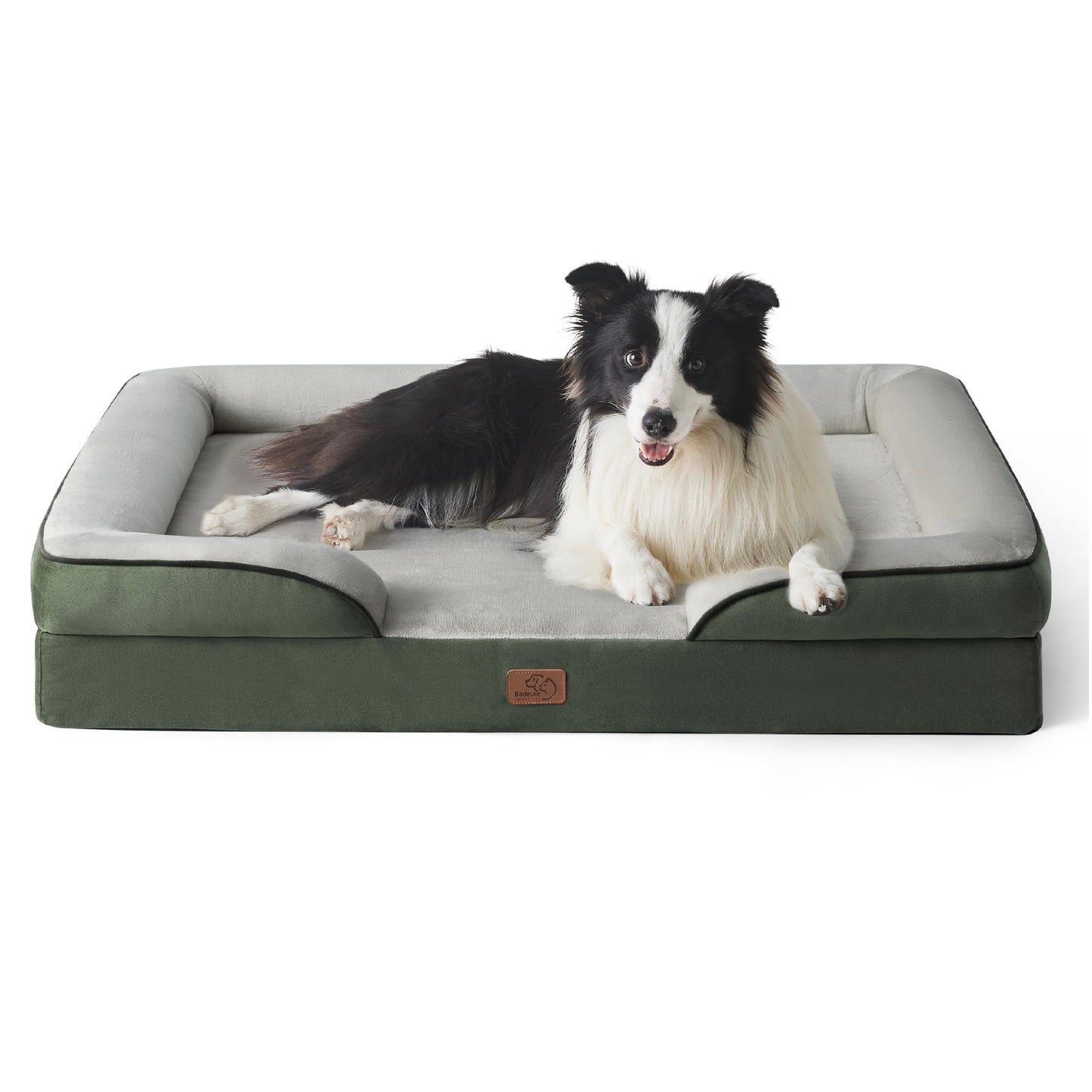 Bedsure Orthopedic Dog Bed Medium Size Dogs - Washable Small Medium Dog Cat Bed Waterproof, Comfort Cats Couch Sofa with Washable Removable Cover, Pets Bed with Nonskid Bottom, Grey, 28"