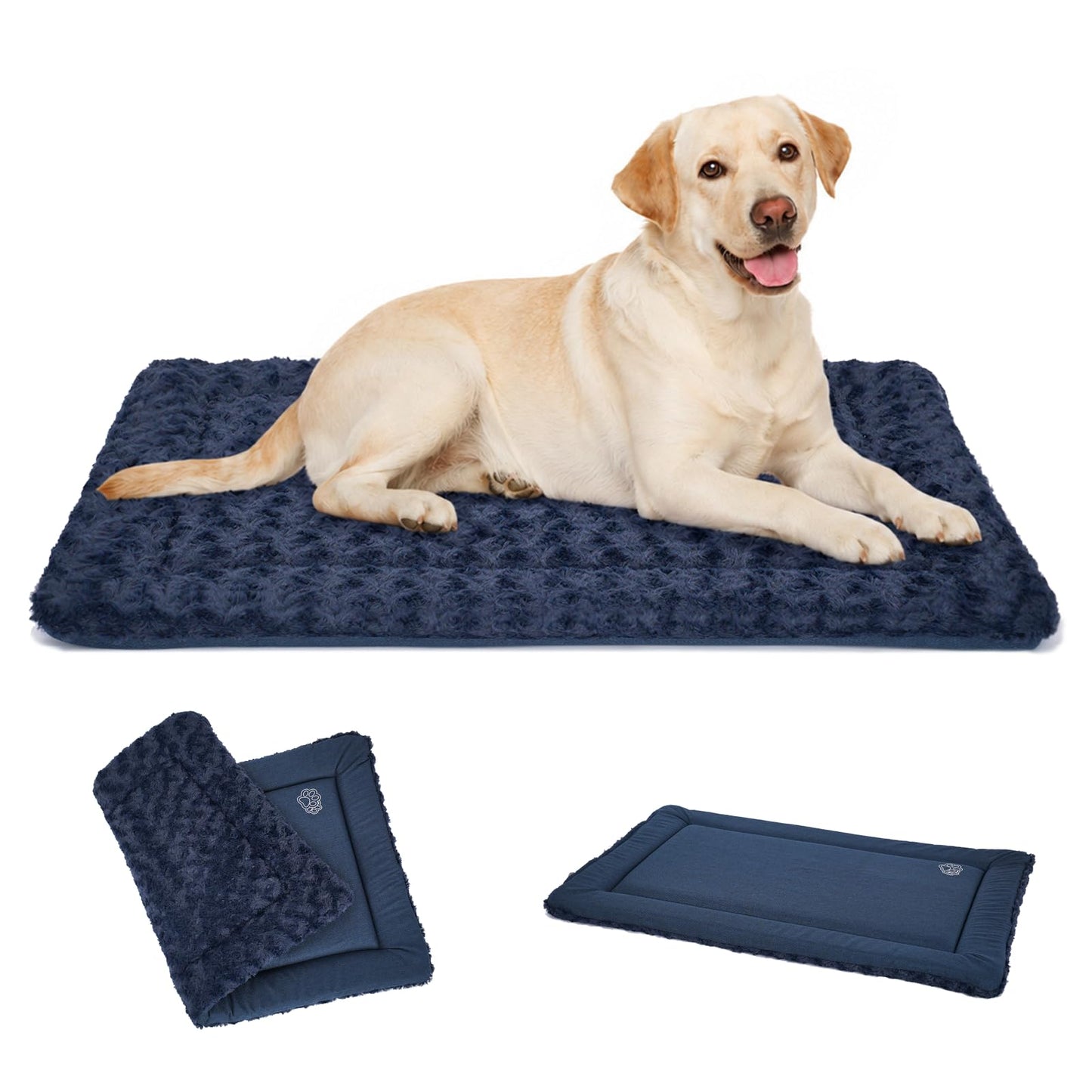 EMPSIGN Dog Crate Pad - Reversible Kennel Mat (Cool & Warm), Machine Washable, Cozy Star Pattern Sleeping Pad for Small Medium Large Dogs, All-Season Pet Bed, Suitable for 30"x20" Dog Crate, Grey