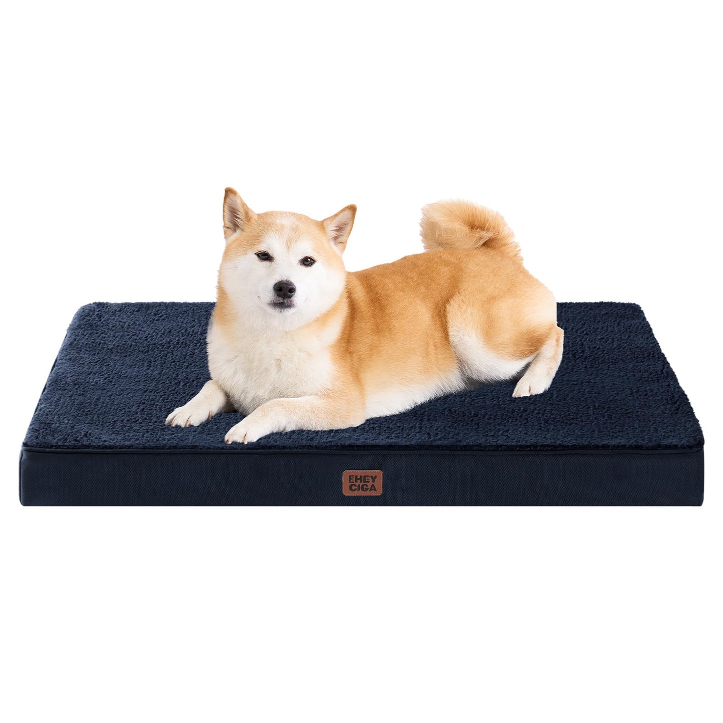EHEYCIGA Orthopedic XL Dog Beds for Extra Large Dogs with Removable Washable Cover for Crate, Grey, 41x27