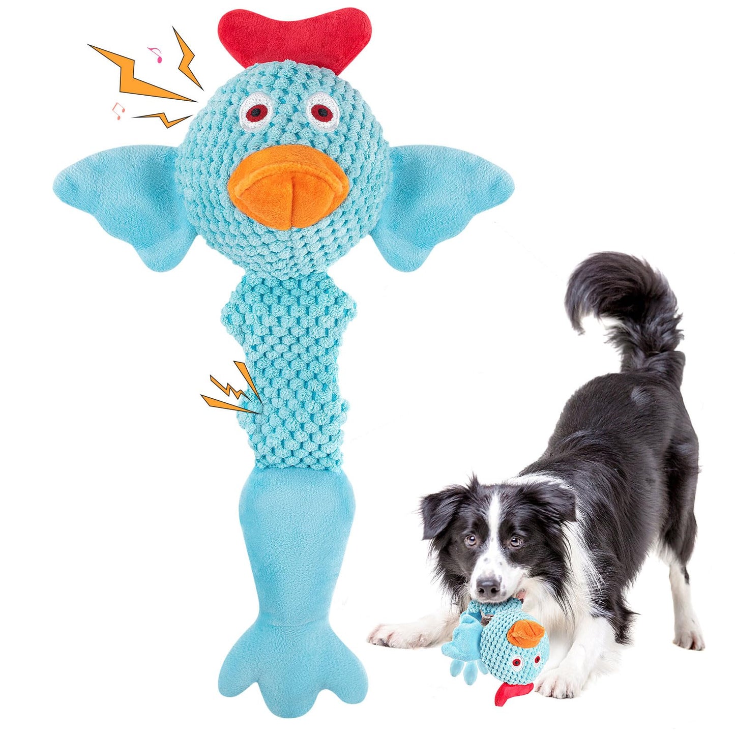 Fuufome Squeaky Plush Dog Toys, Soft Fabric Toys for Puppy, Small and Medium Dogs, Interactive Daily Companionship Training Reward Birthday Gift