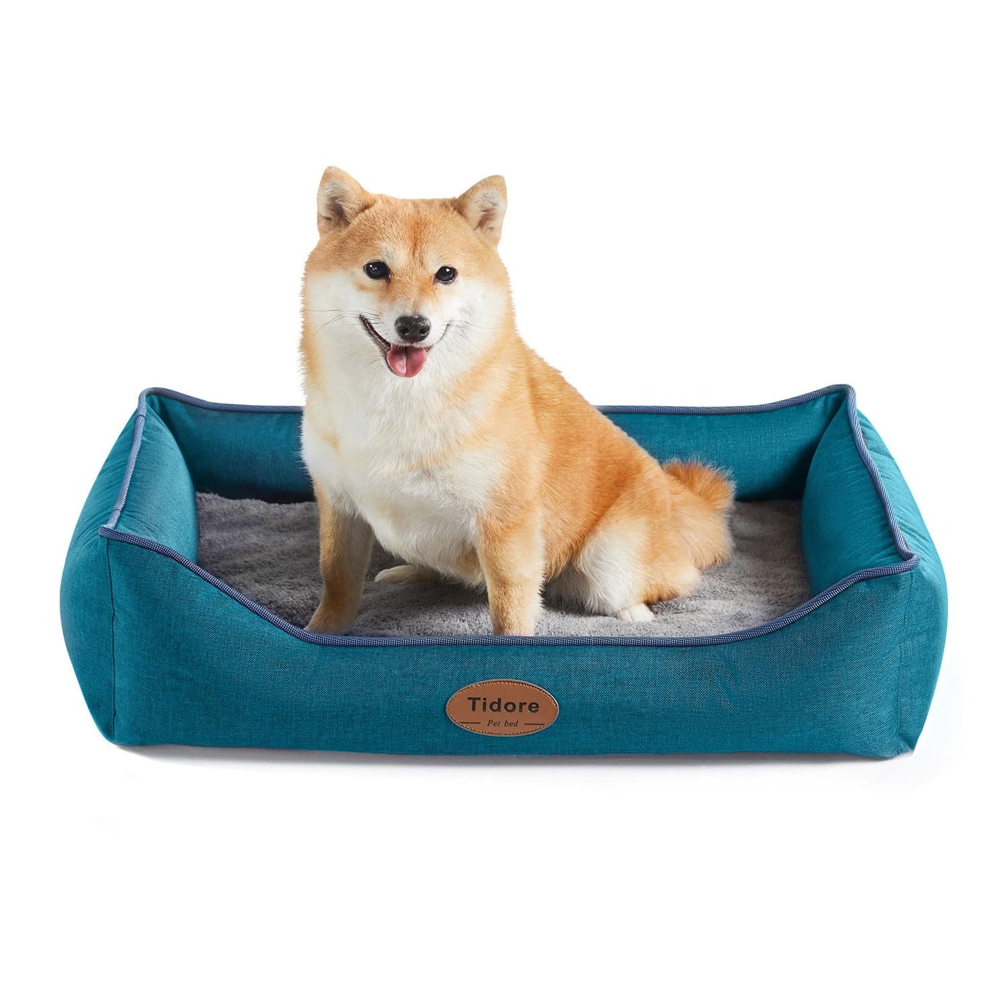 Tidore Orthopedic Dog Bed Medium Size Dog, Durable Egg Crate Foam Sofa Dog Bed with Washable Removable Cover, Waterproof Lining, Pet Beds for Medium Dogs, Navy
