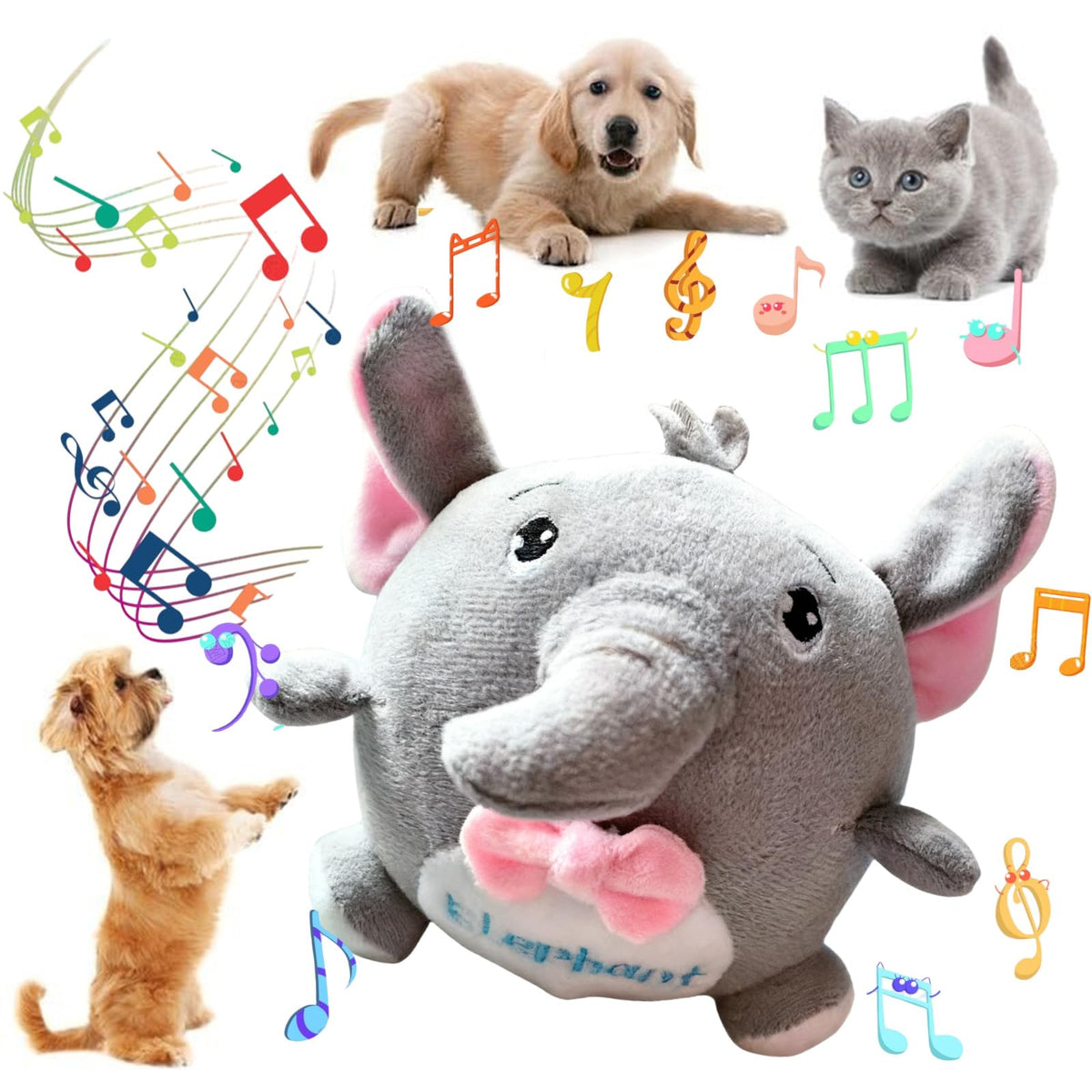 Interactive Dog Toys,Active Moving Pet Plush Toy,2026 New shaking dog ball pig dog toy Interactive Dog Ball with song Squeaky Moving Dog Ball Toy,Rechargeable Toys to Keep Them Busy Dog Toys(Blue Pig)