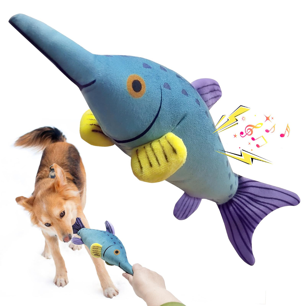 Fuufome Squeaky Plush Dog Toys, Soft Fabric Toys for Puppy, Small and Medium Dogs, Interactive Daily Companionship Training Reward Birthday Gift