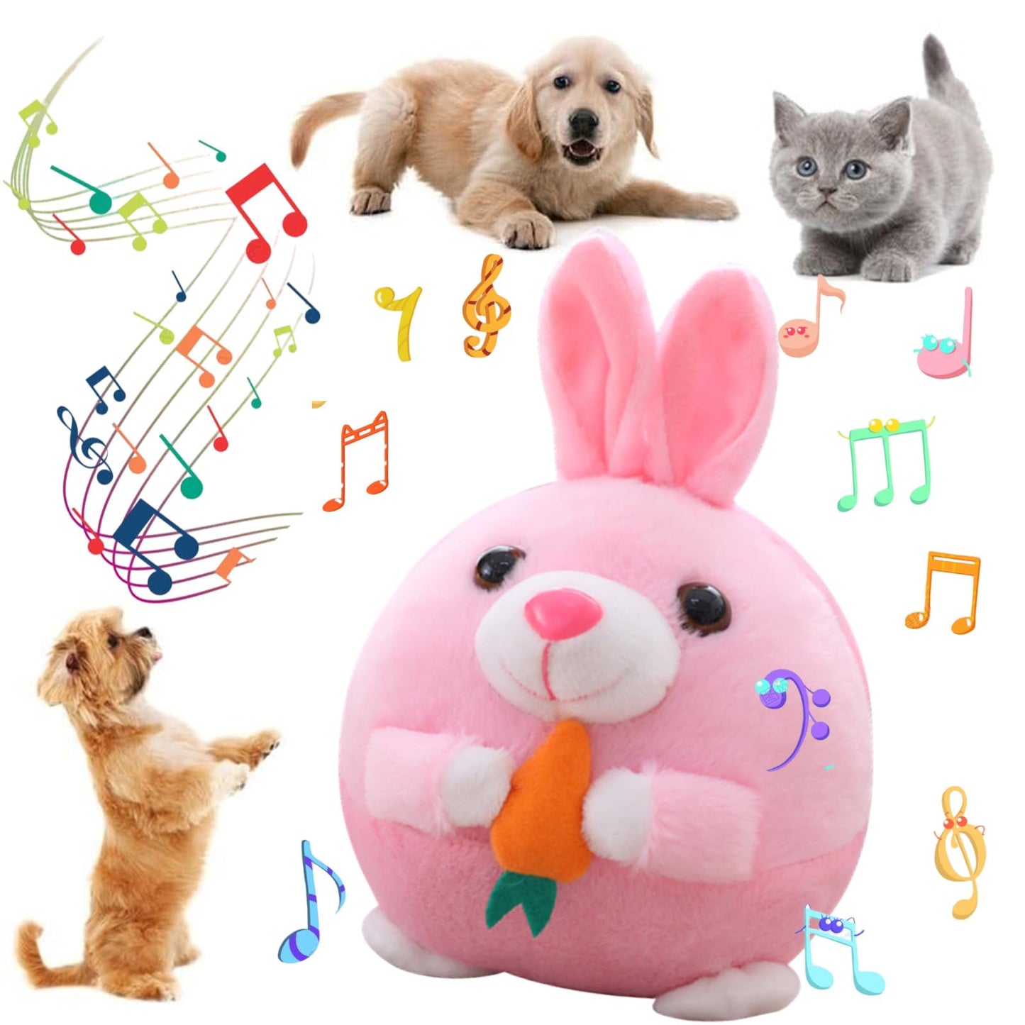 Interactive Dog Toys,Active Moving Pet Plush Toy,2026 New shaking dog ball pig dog toy Interactive Dog Ball with song Squeaky Moving Dog Ball Toy,Rechargeable Toys to Keep Them Busy Dog Toys(Blue Pig)