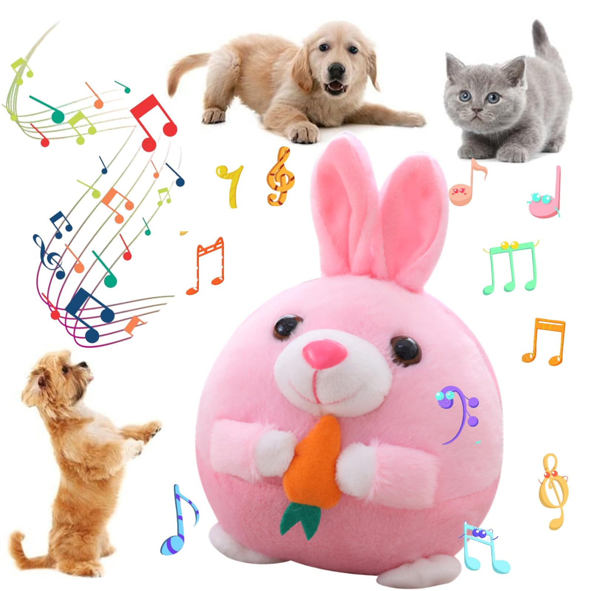 Interactive Dog Toys,Active Moving Pet Plush Toy,2026 New shaking dog ball pig dog toy Interactive Dog Ball with song Squeaky Moving Dog Ball Toy,Rechargeable Toys to Keep Them Busy Dog Toys(Blue Pig)