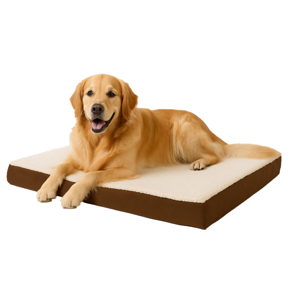 Orthopedic Dog Bed - 2-Layer Memory Foam Crate Mat with Machine Washable Sherpa Cover - 20x15 Pet Bed for Small Dogs Up to 20lbs by PETMAKER (Gray)