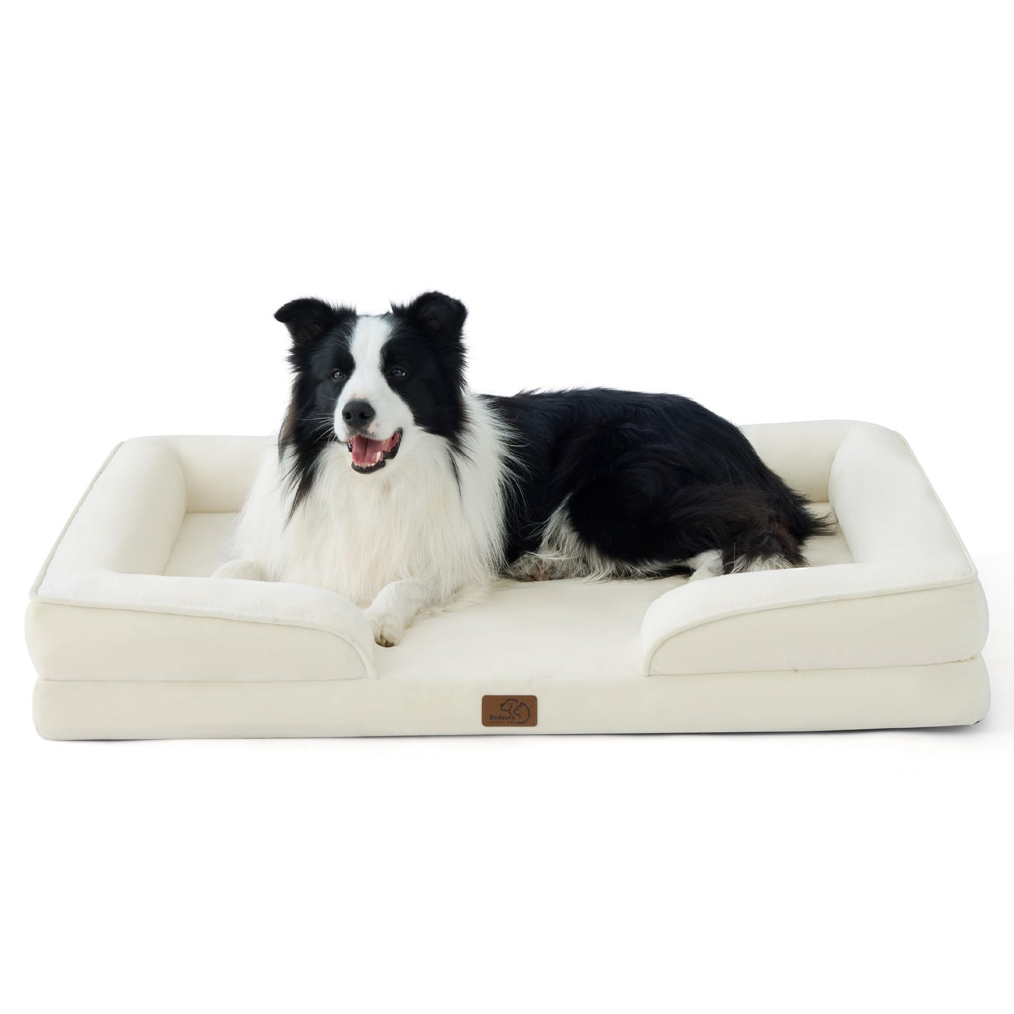 Bedsure Orthopedic Dog Bed Medium Size Dogs - Washable Small Medium Dog Cat Bed Waterproof, Comfort Cats Couch Sofa with Washable Removable Cover, Pets Bed with Nonskid Bottom, Grey, 28"
