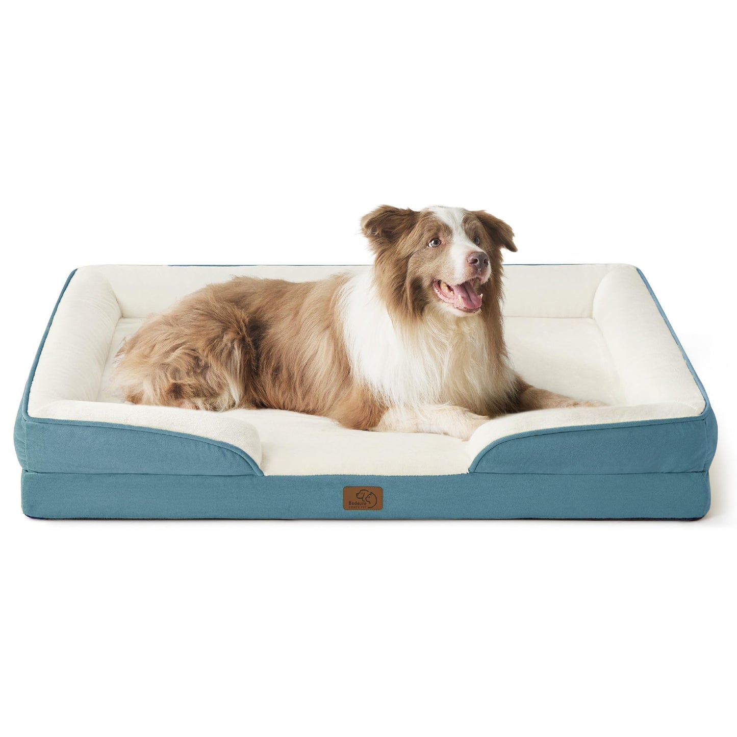 Bedsure Orthopedic Dog Bed Medium Size Dogs - Washable Small Medium Dog Cat Bed Waterproof, Comfort Cats Couch Sofa with Washable Removable Cover, Pets Bed with Nonskid Bottom, Grey, 28"