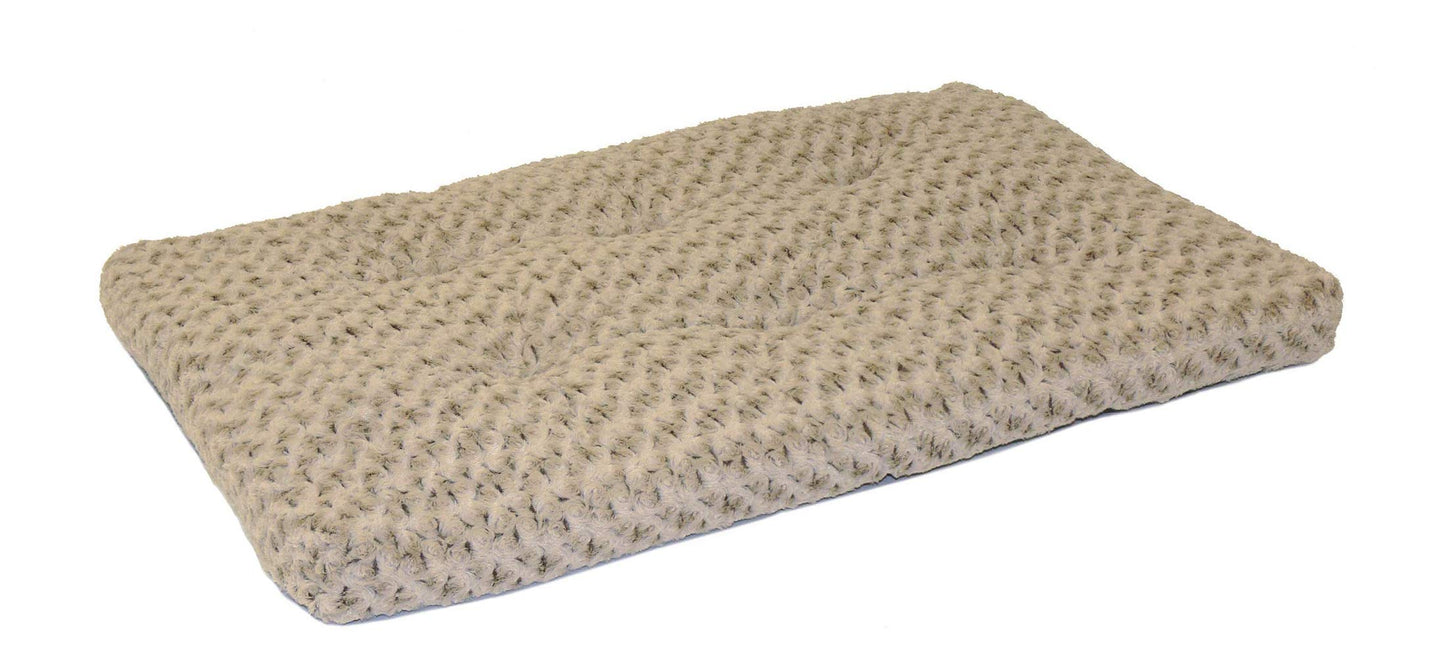MidWest Homes for Pets Small QuietTime Deluxe Gray Ombré Swirl Plush Pet Bed, Machine Washable, Non-Skid Bottom, Soft Crate Mat for 24-inch Crates